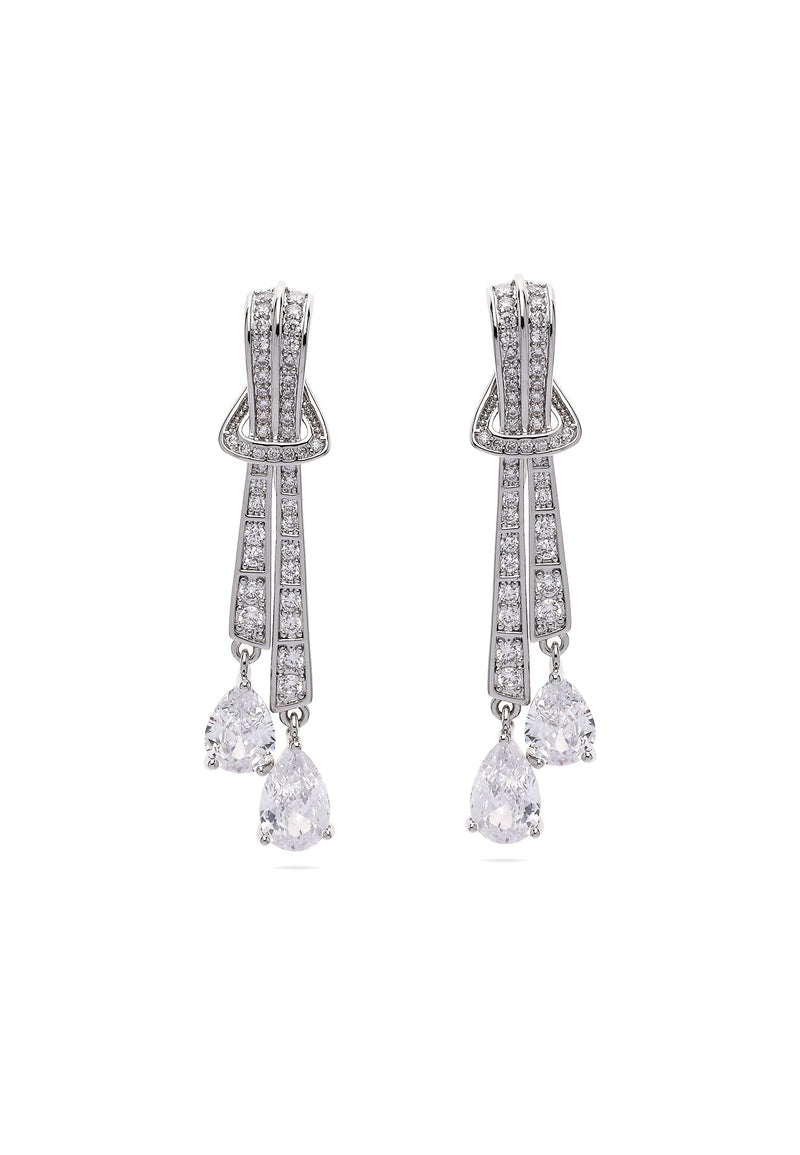 Silver Knot Dangle Earrings
