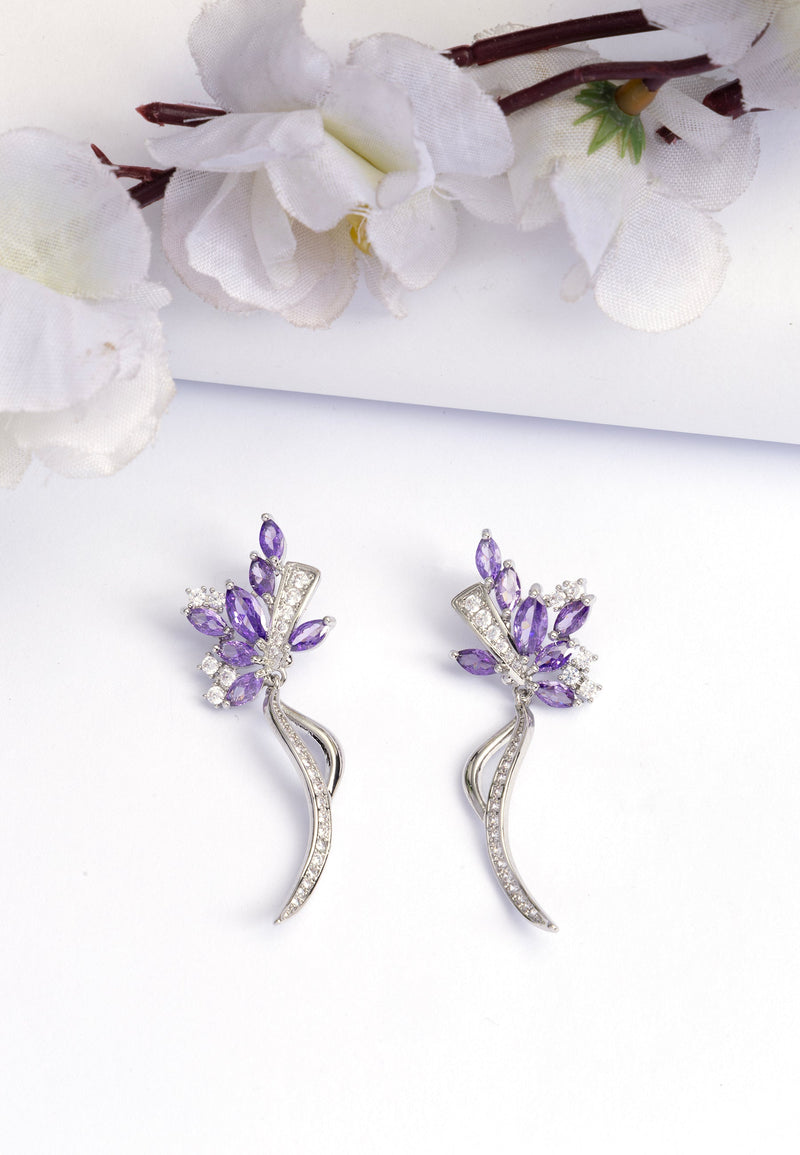 Beautiful Floral Stem Earrings