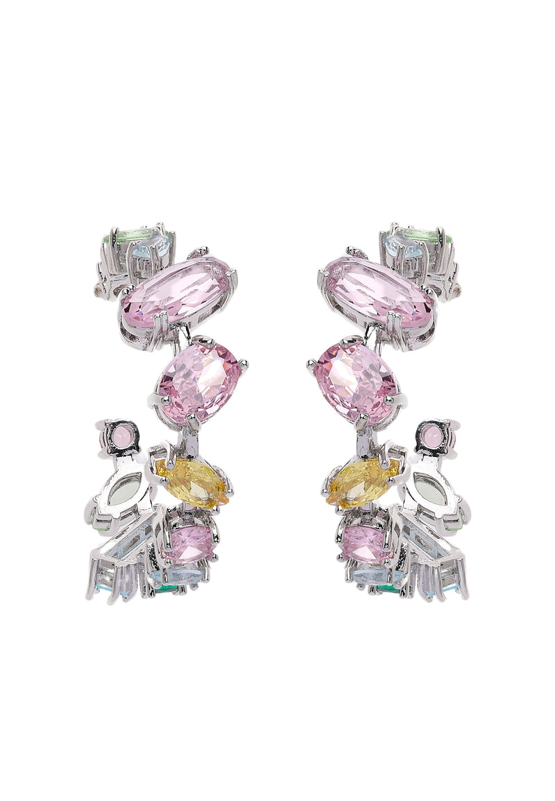 Whimsical Multicolored Hoop Earrings