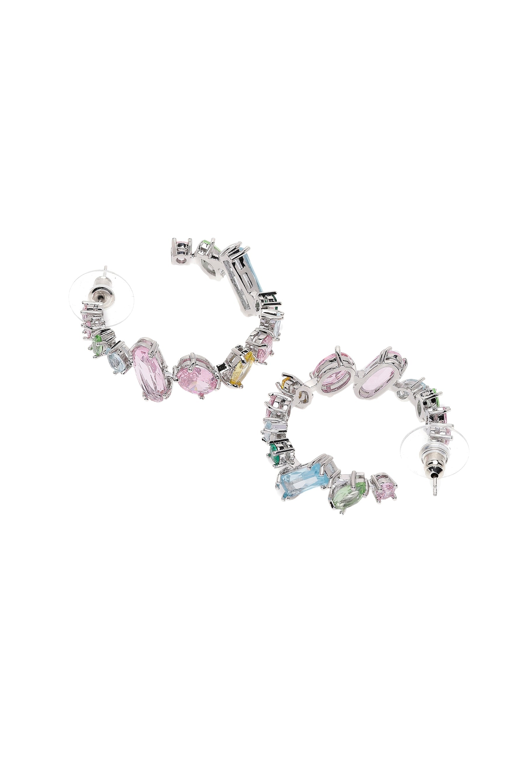 Whimsical Multicolored Hoop Earrings