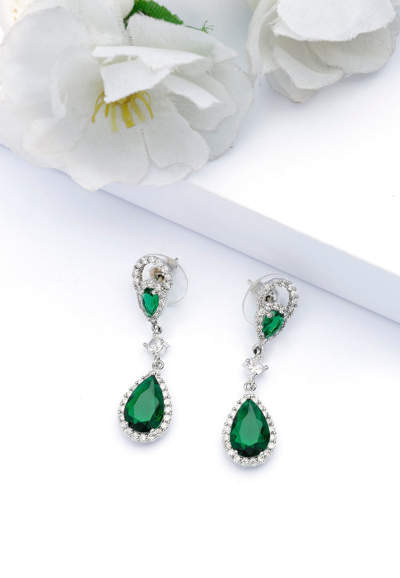 Timeless Green Raindrop Earrings