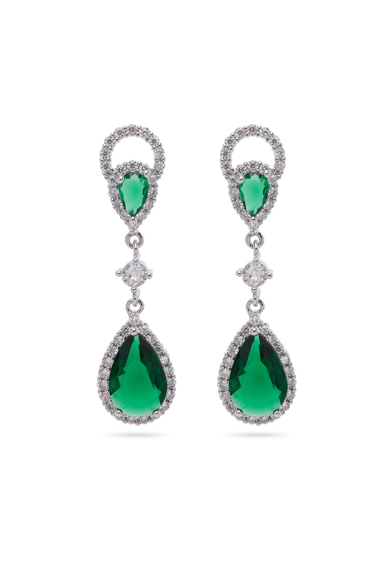 Timeless Green Raindrop Earrings