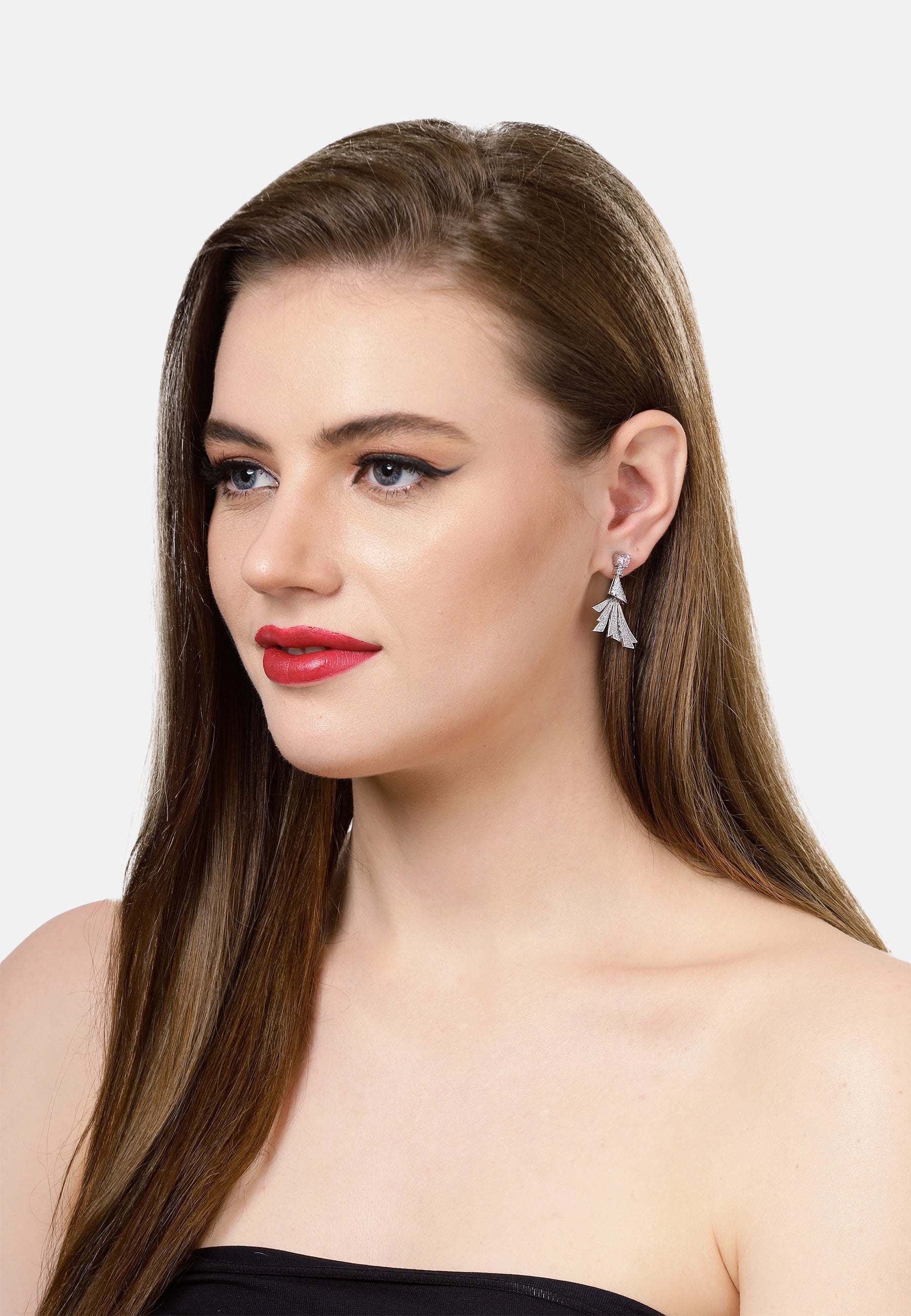 Feather shaped Drop Earrings