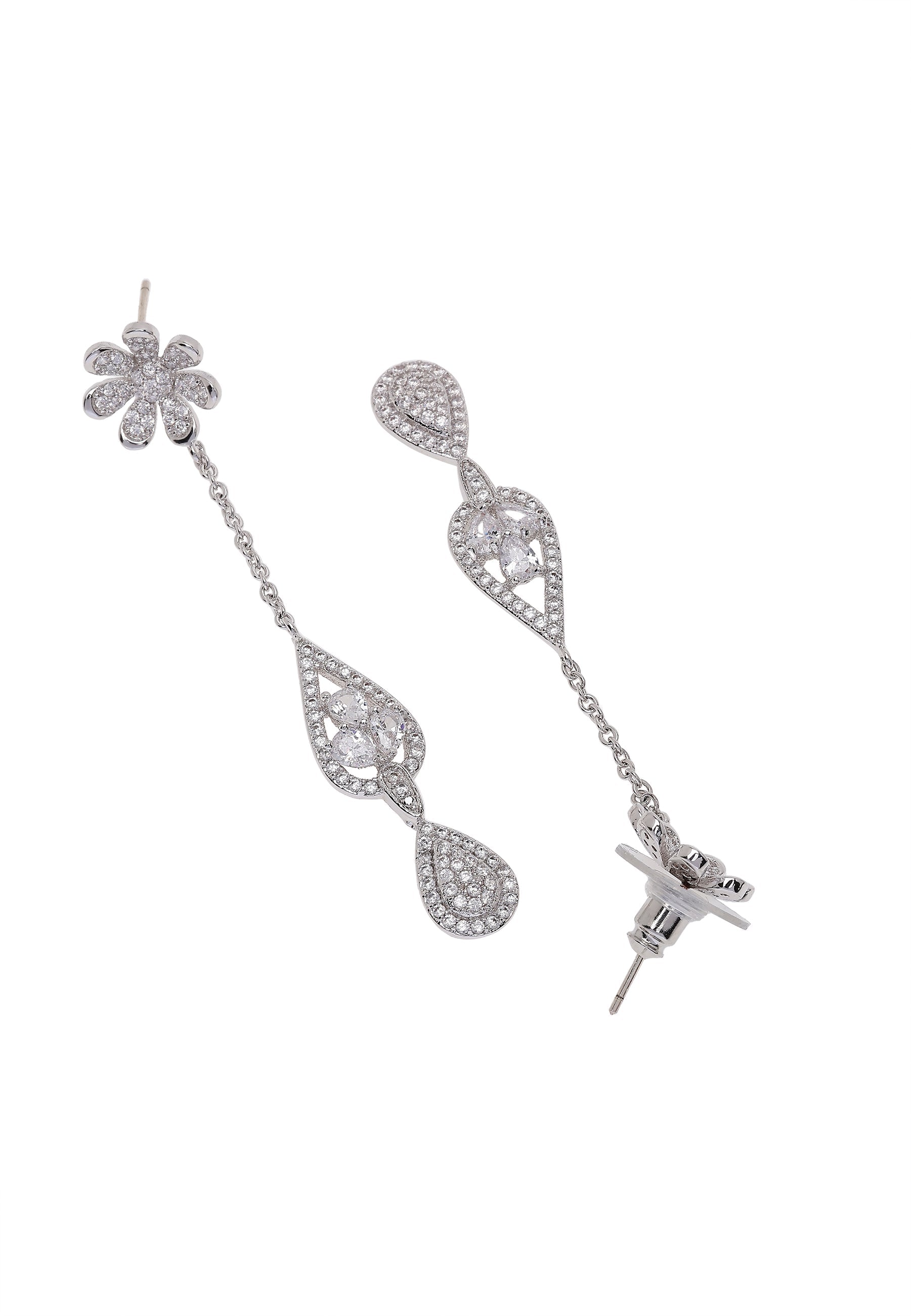 Classy Floral Drop Earrings