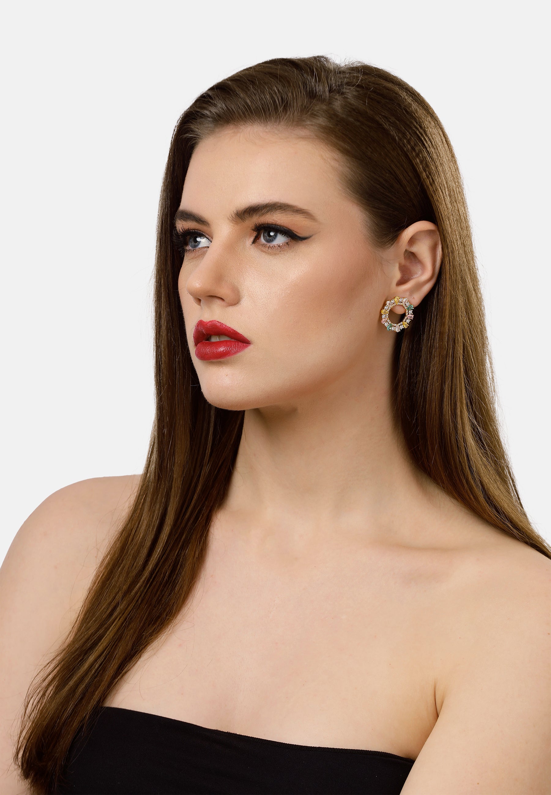 Multicolored Hoop Earrings
