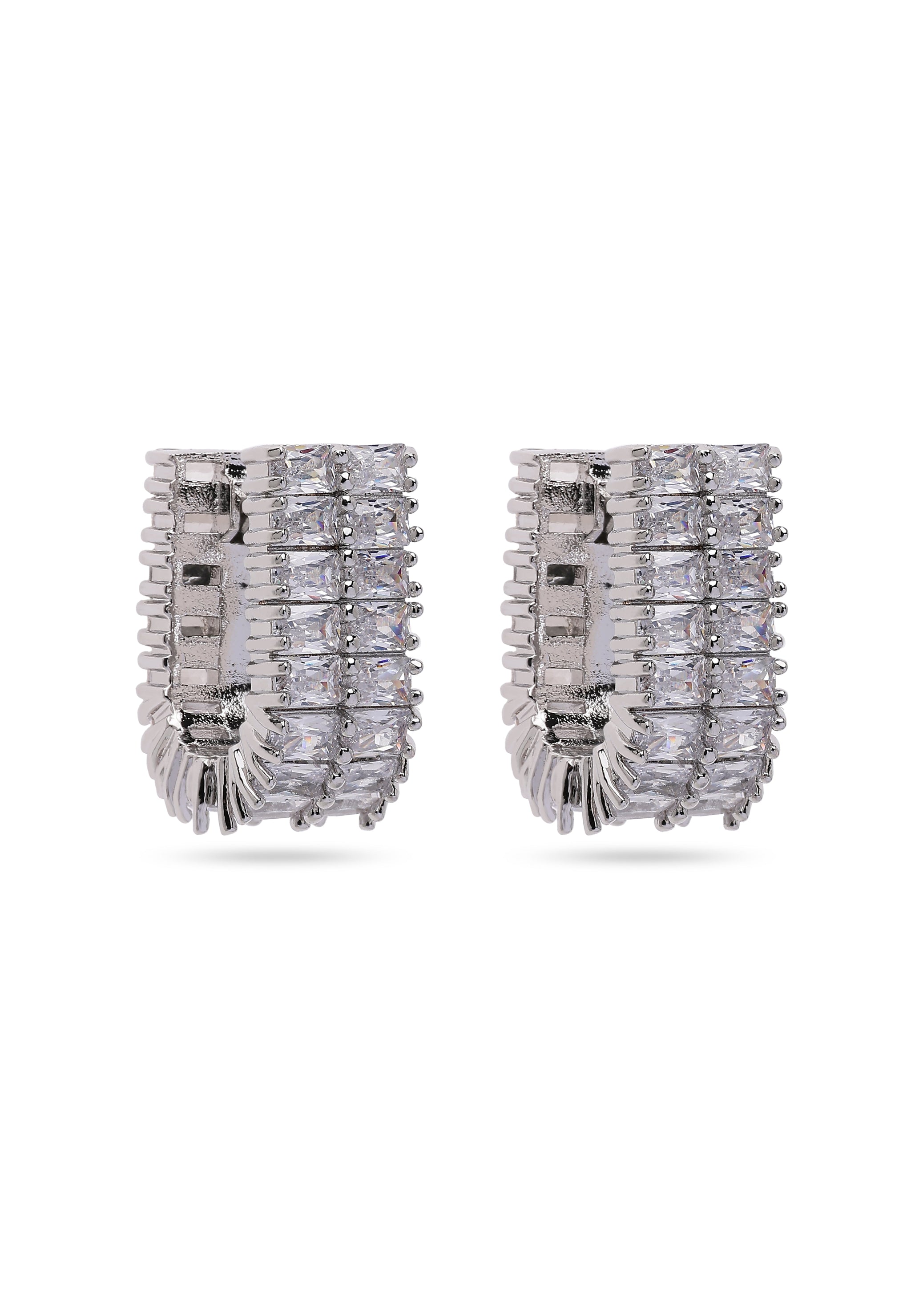 Shimmering Rectangular Hoops