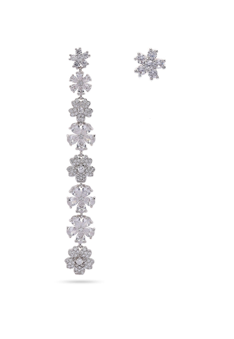 Long Floral Dangle Earrings