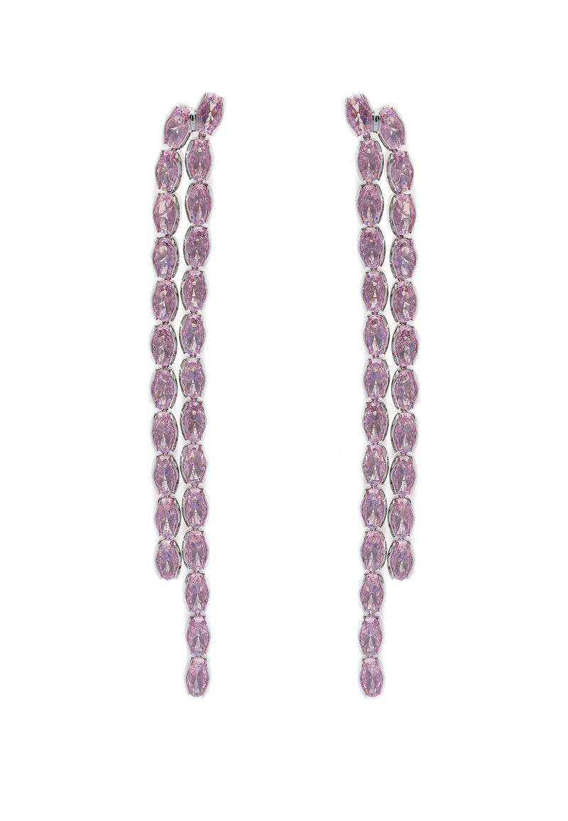 Light Pink Double Long Earrings