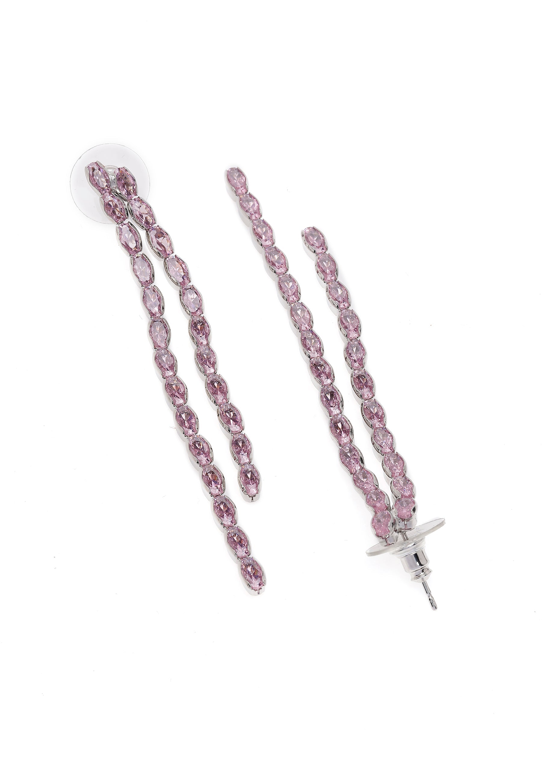 Light Pink Double Long Earrings