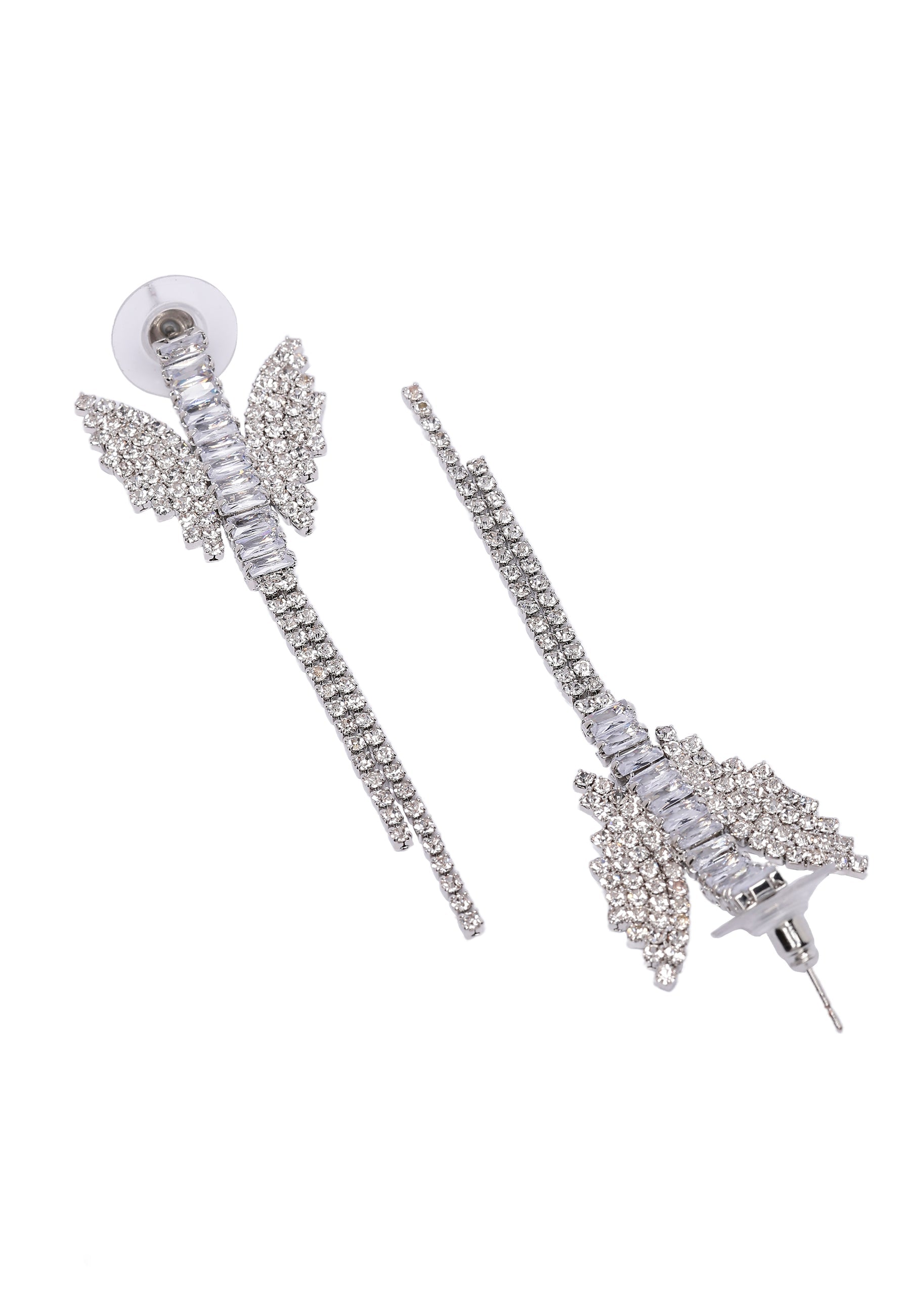 Sparkling Butterfly Dangle Earrings