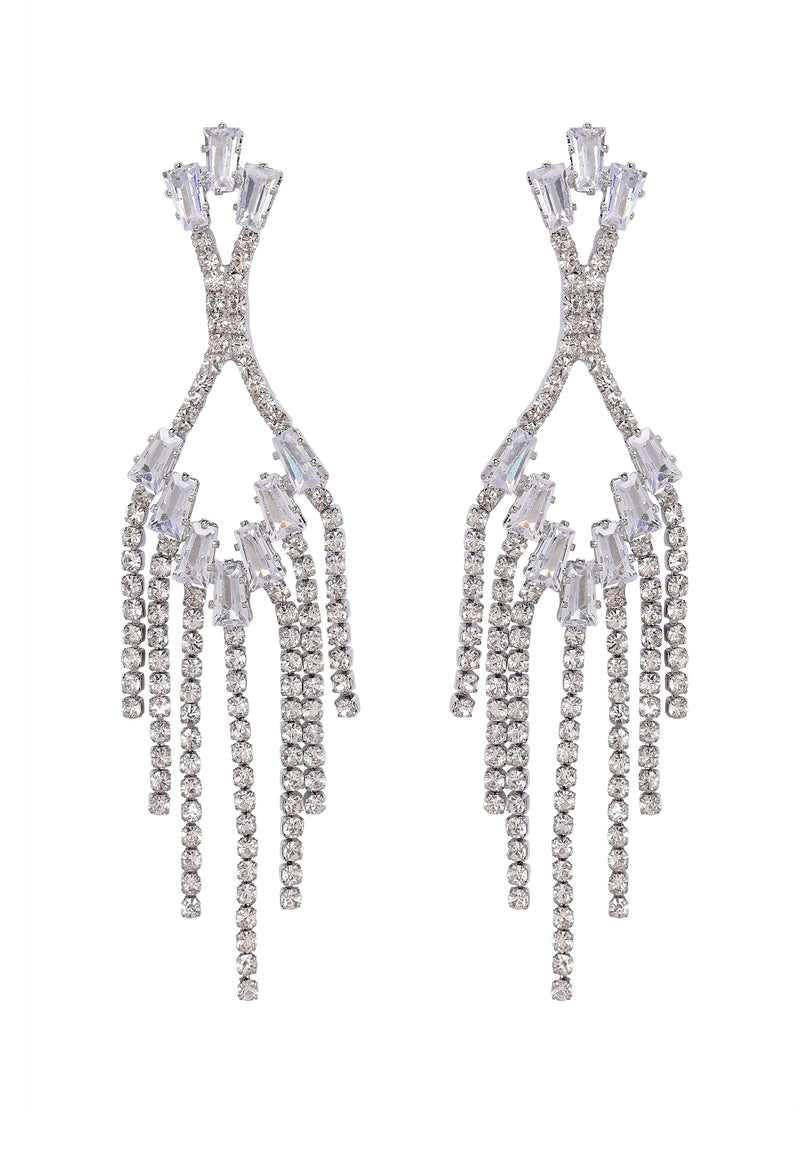 Elegant Sparkling Chain Earrings