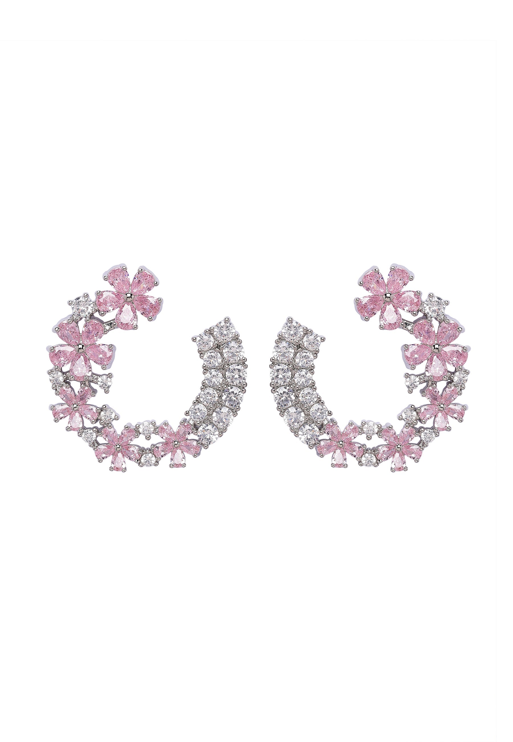Whimsical Floral Dainty Hoop Earrings