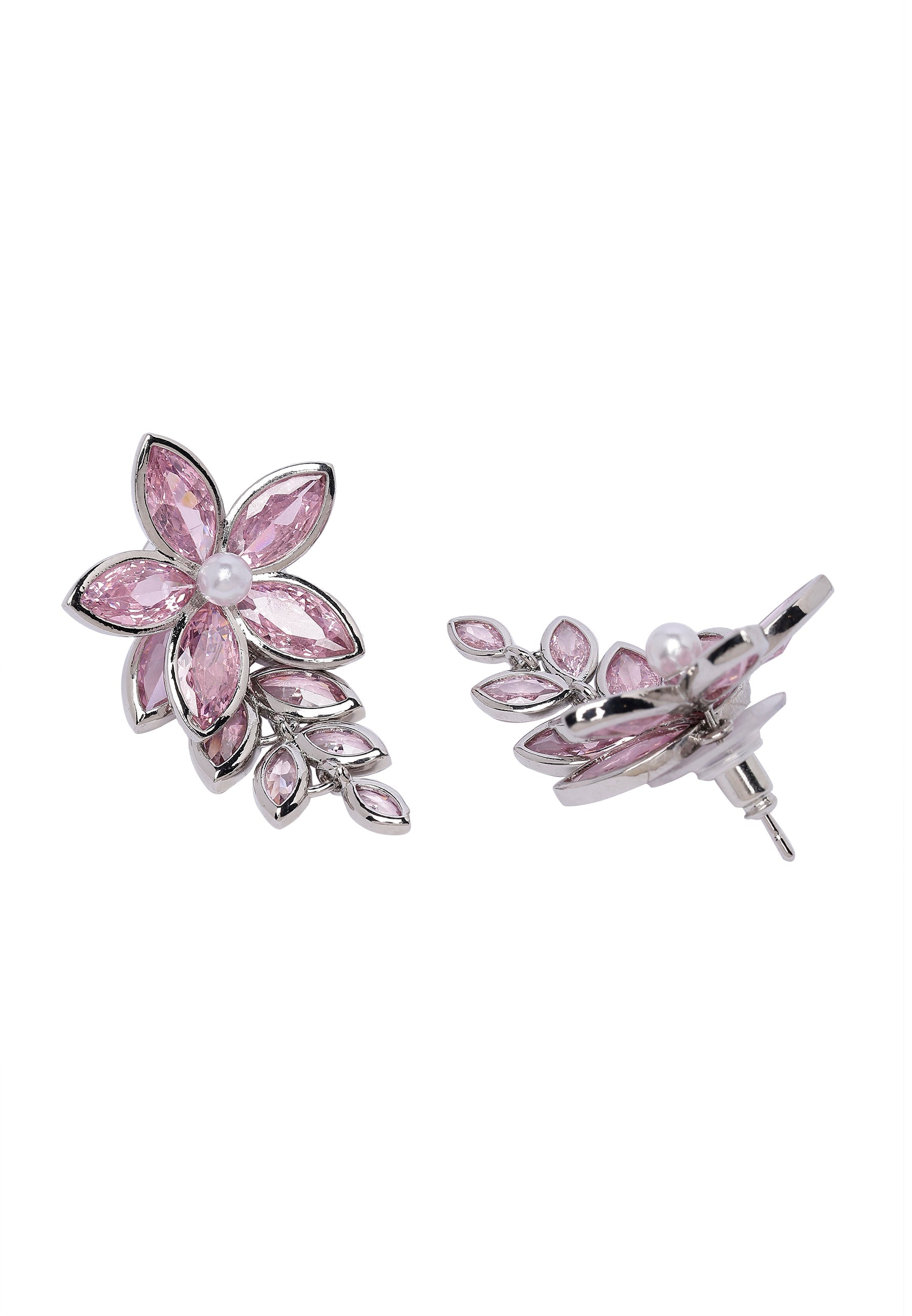 Pearlescent Floral Cascading Earrings