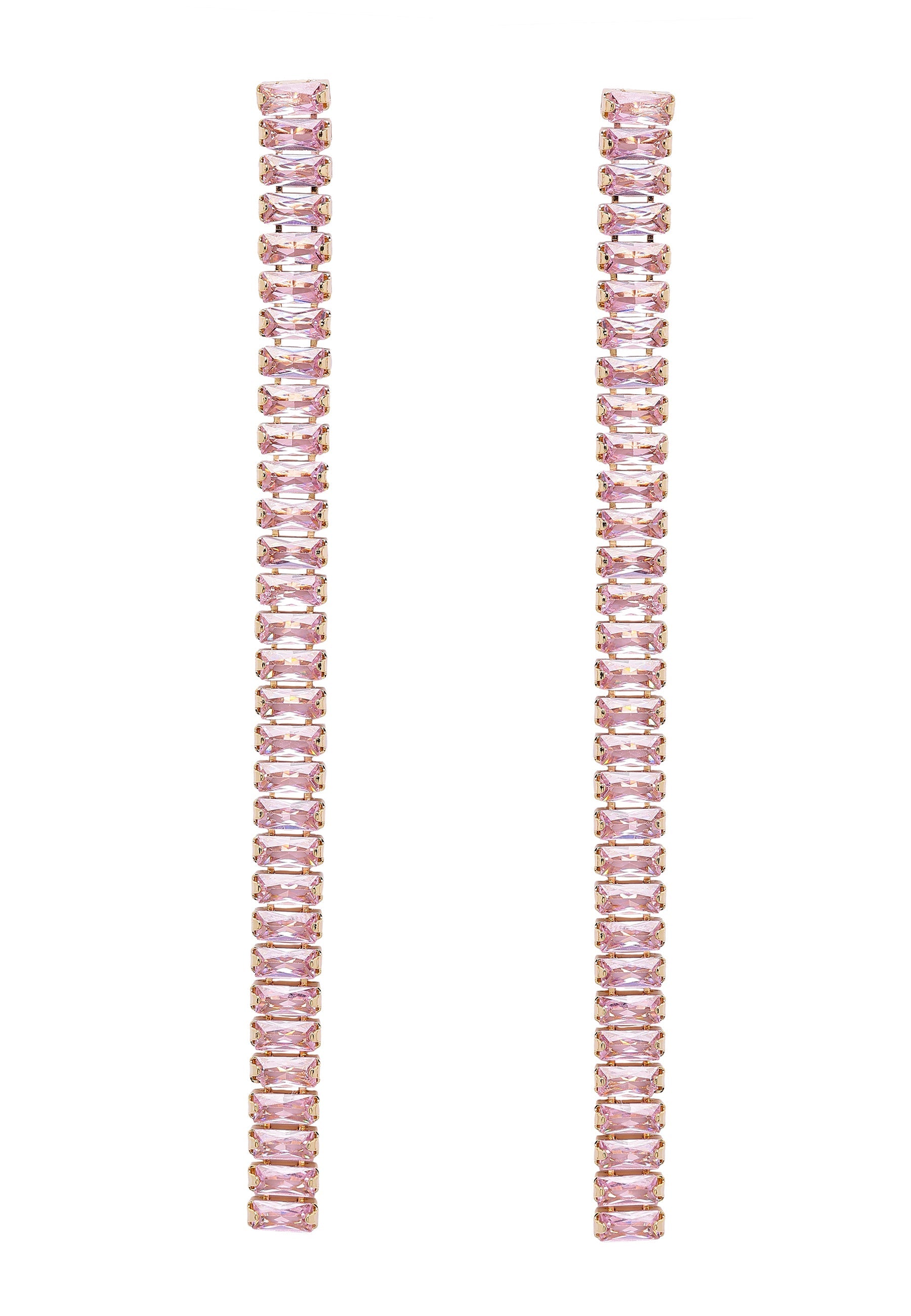 Pink Long Linear Earrings