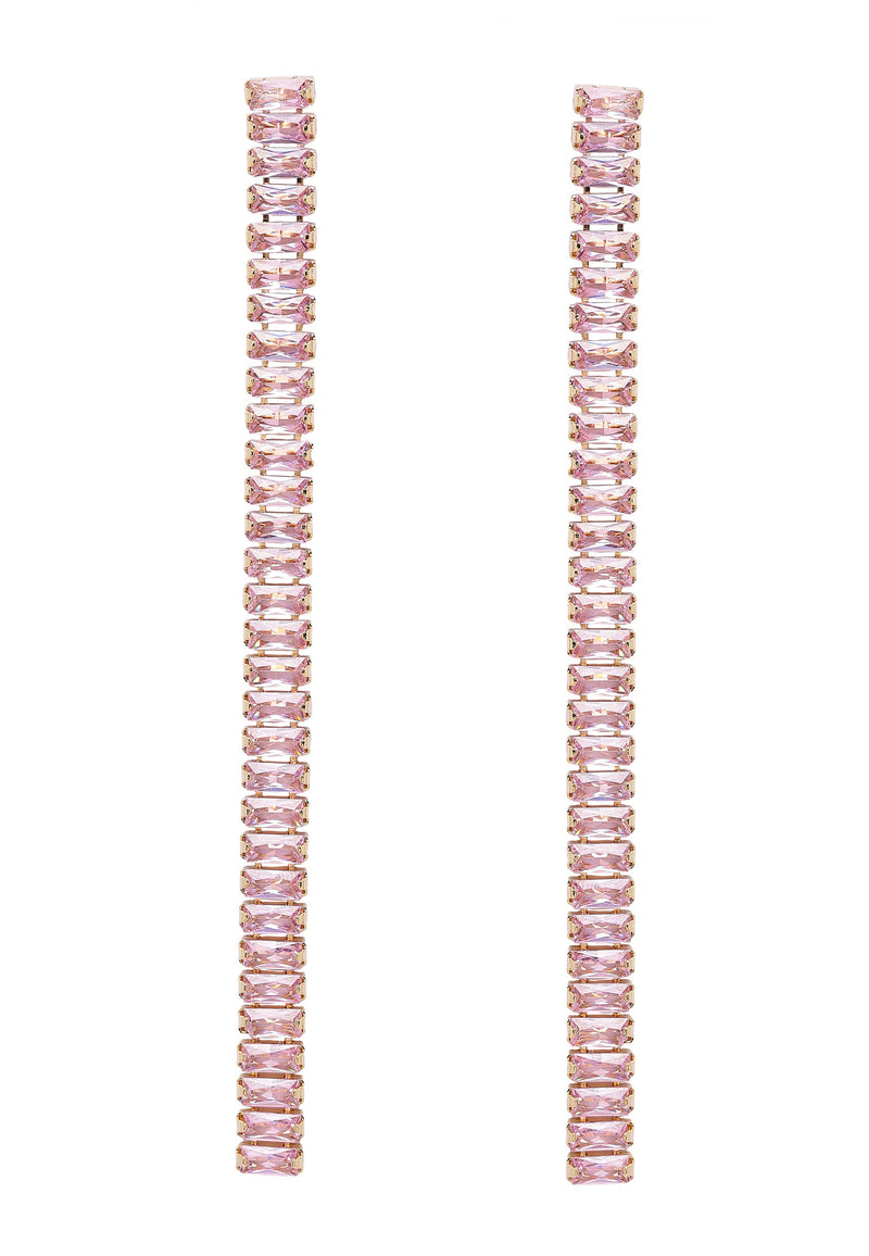 Pink Long Linear Earrings