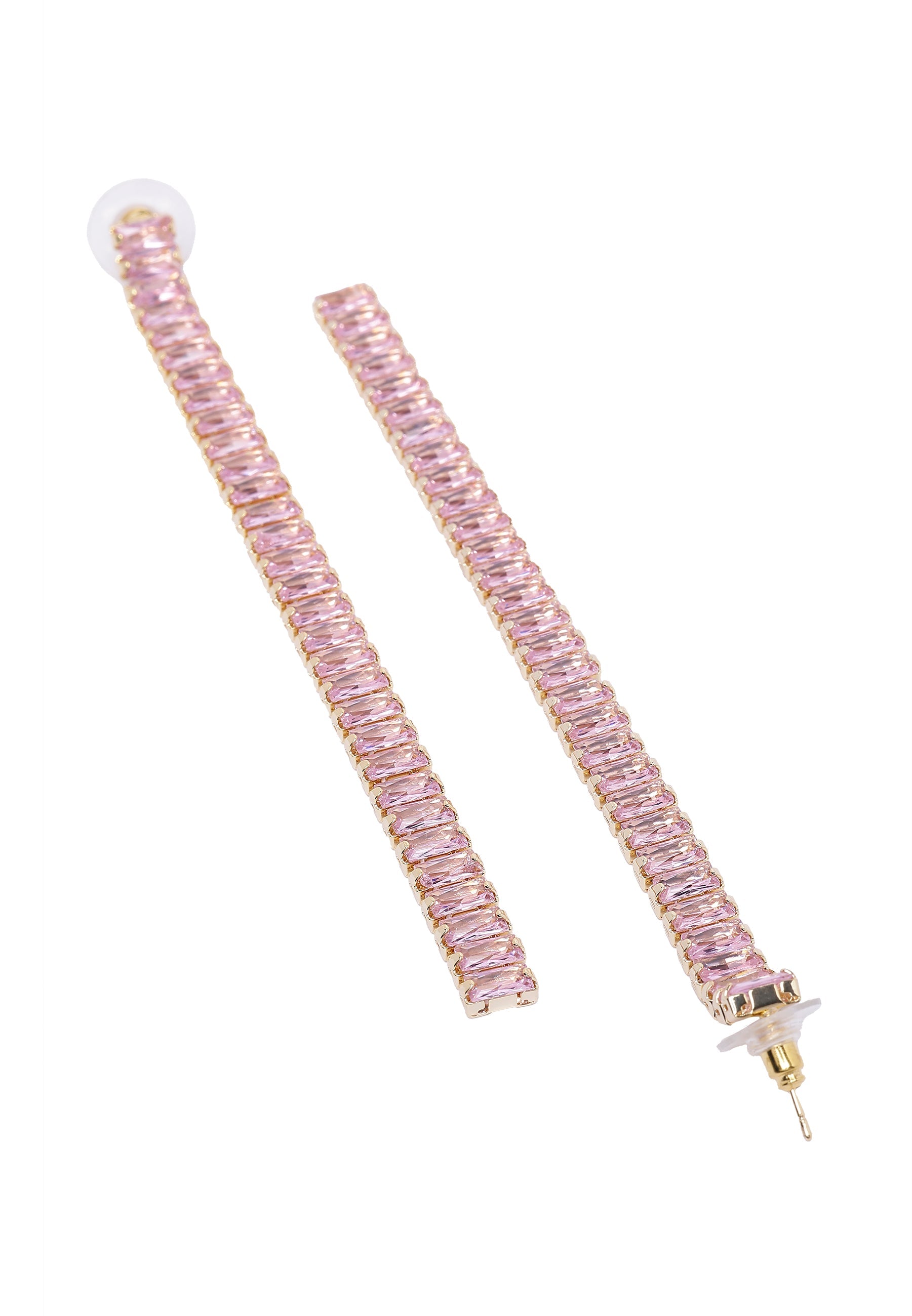 Pink Long Linear Earrings