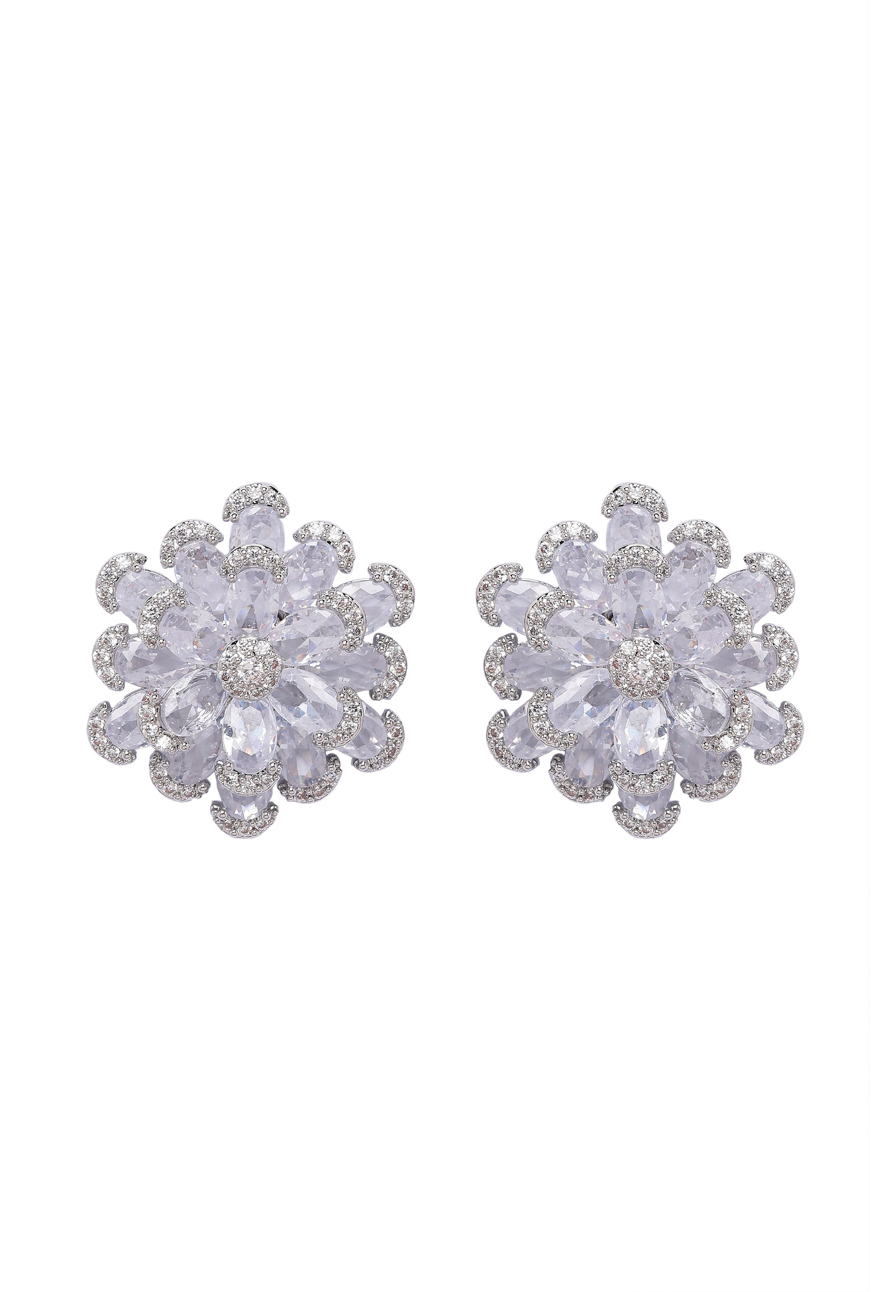 Icy Blooming Stud Earrings