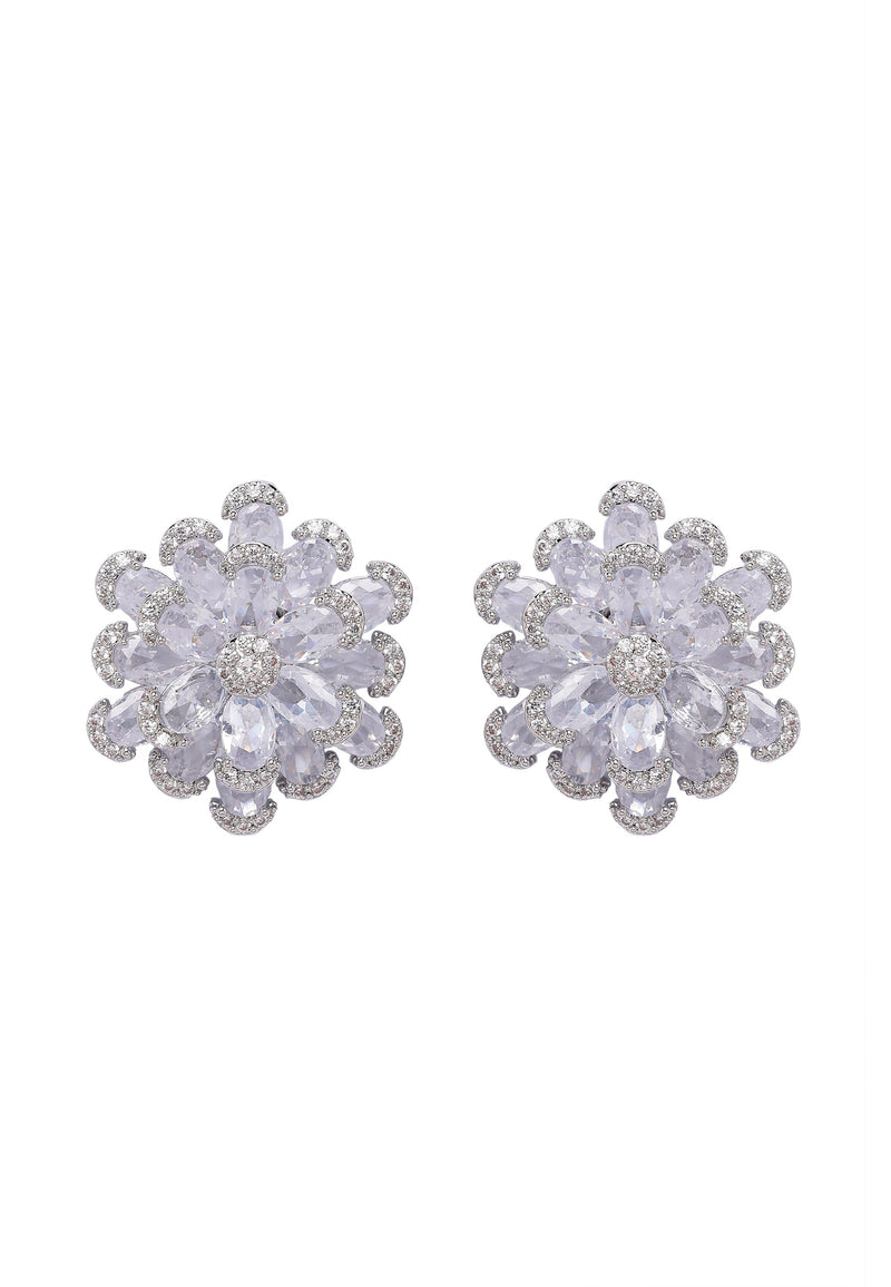 Icy Blooming Stud Earrings