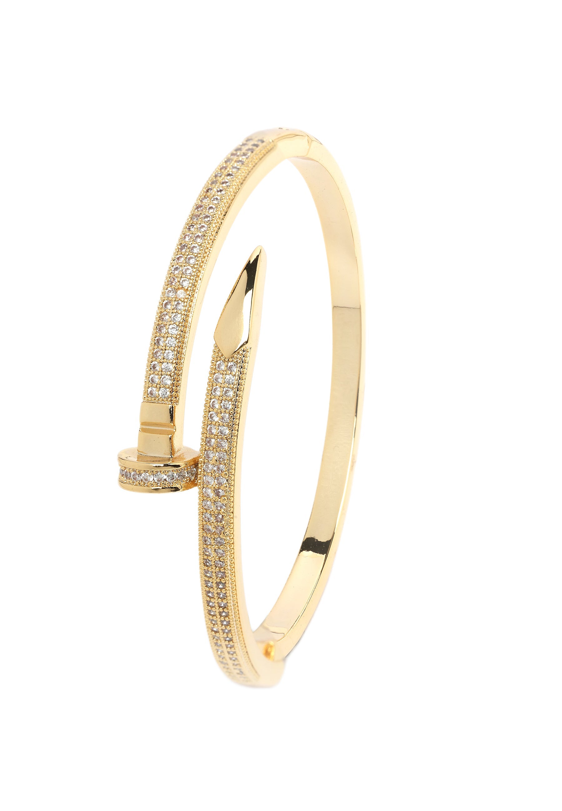 Sharp Golden  Gleaming Bangle