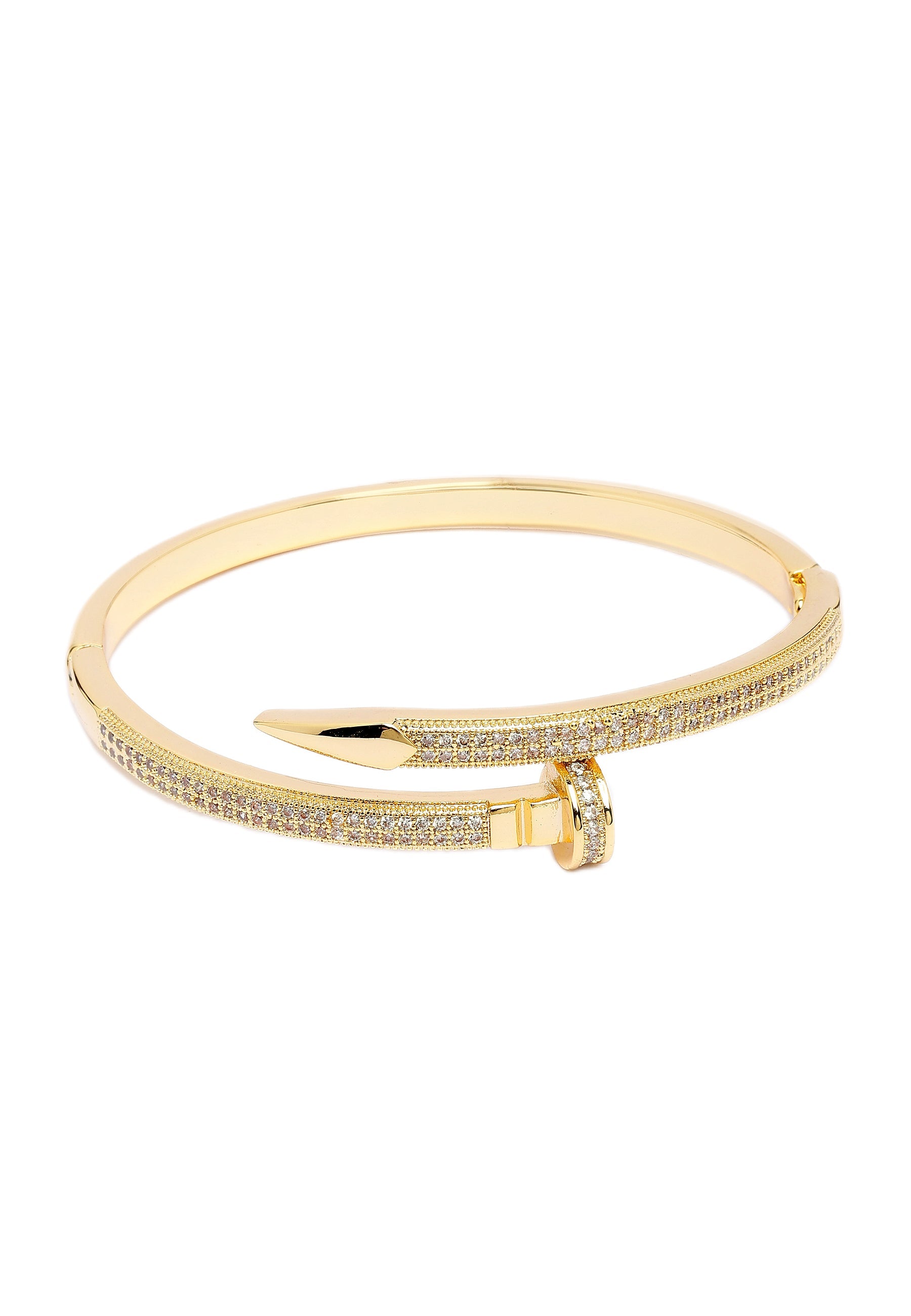 Sharp Golden  Gleaming Bangle