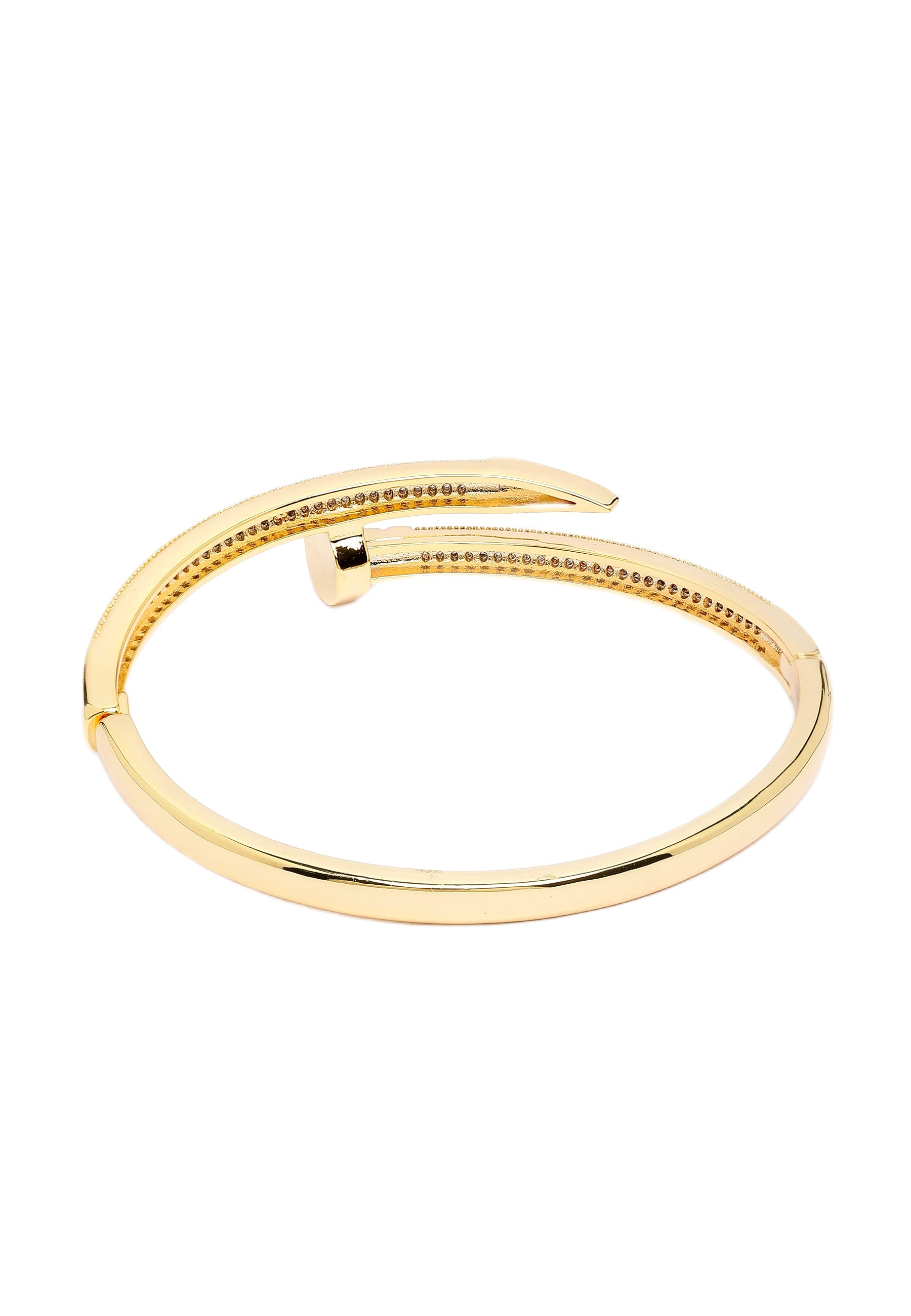 Sharp Golden  Gleaming Bangle