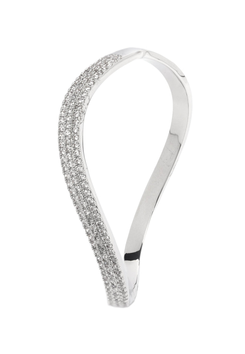 Silver Glow cuff bangle