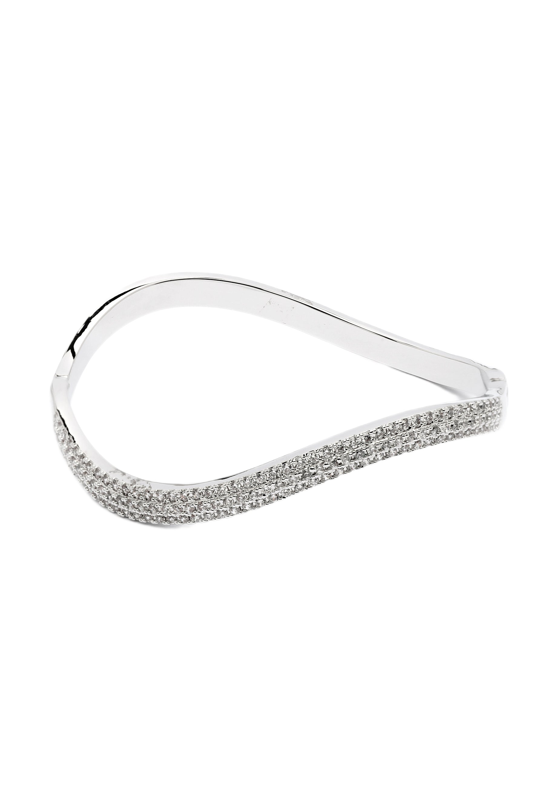 Silver Glow cuff bangle