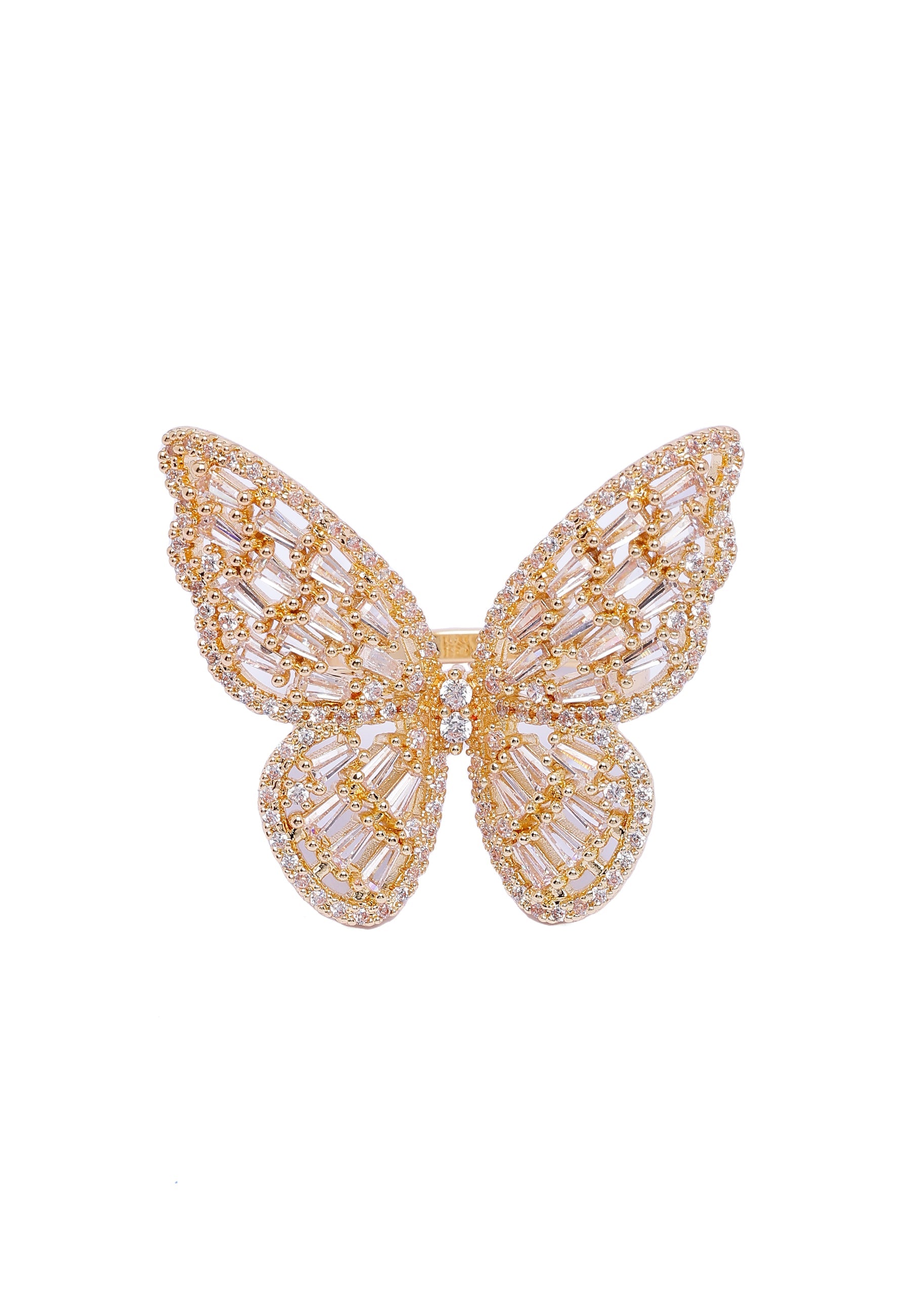 Golden Butterfly Winged Ring