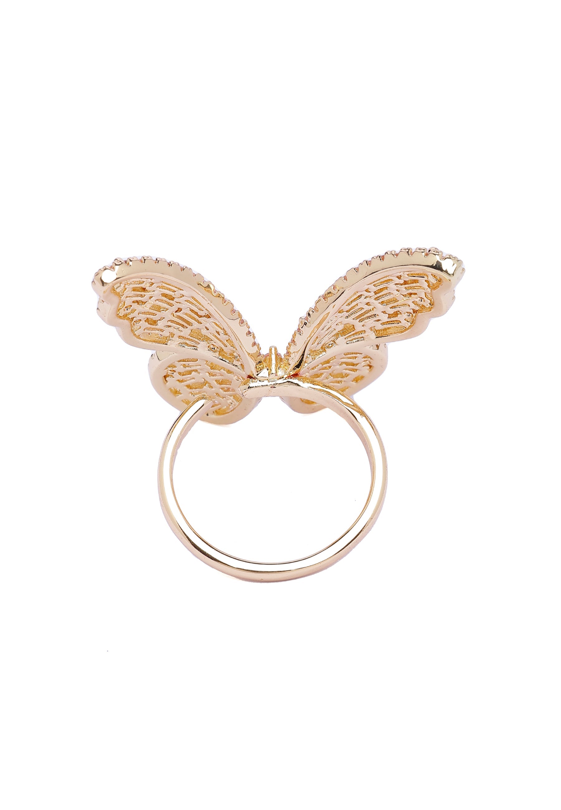 Golden Butterfly Winged Ring