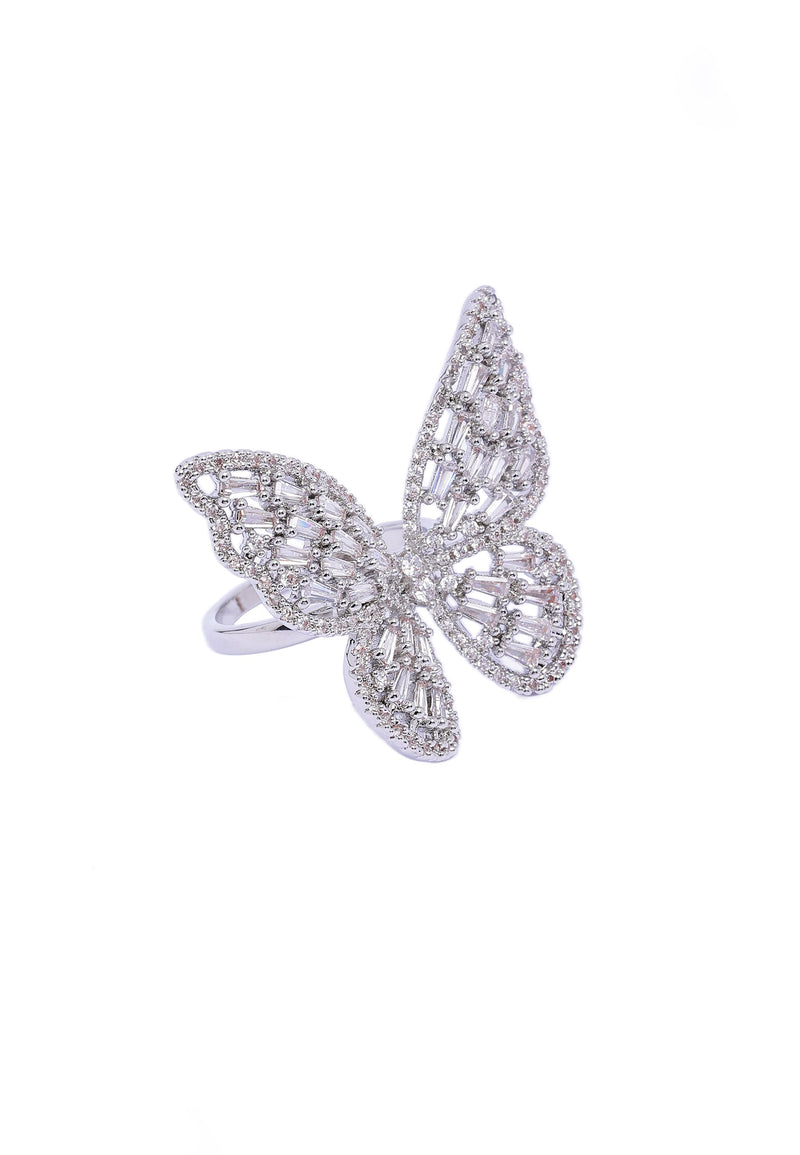 Baguette Butterfly Classy Ring