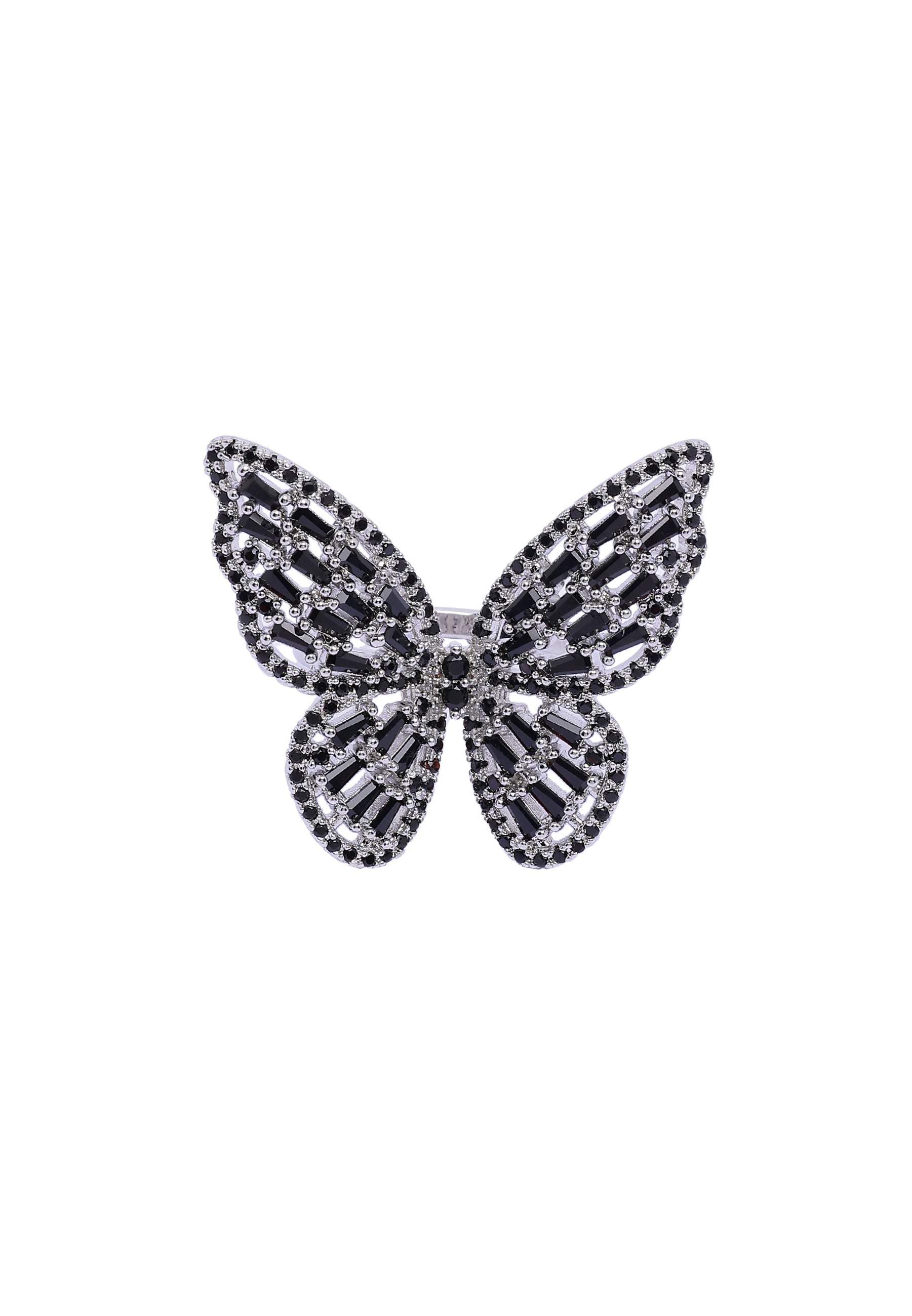 Whimsical Butterfly Sparkle Ring