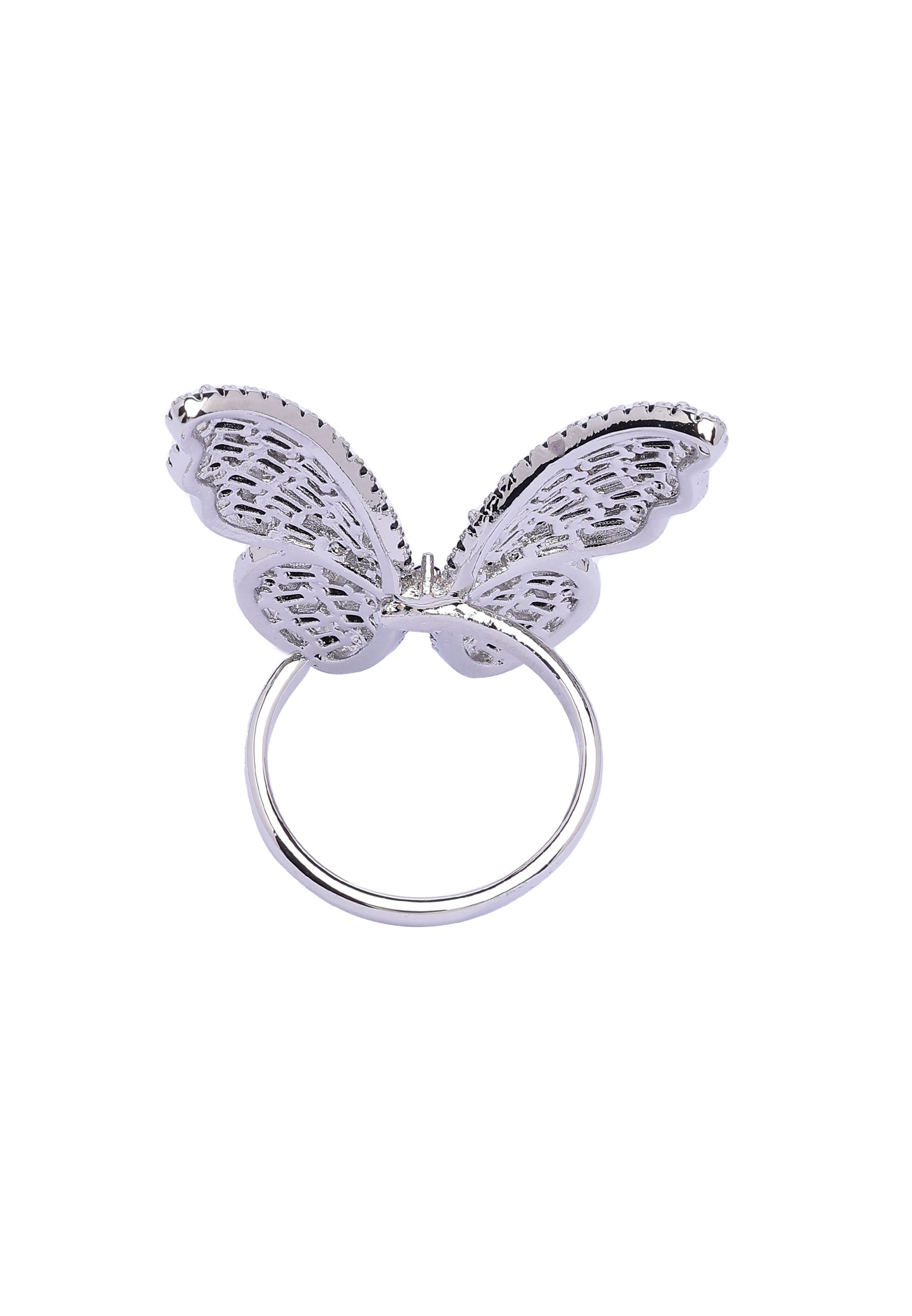 Whimsical Butterfly Sparkle Ring
