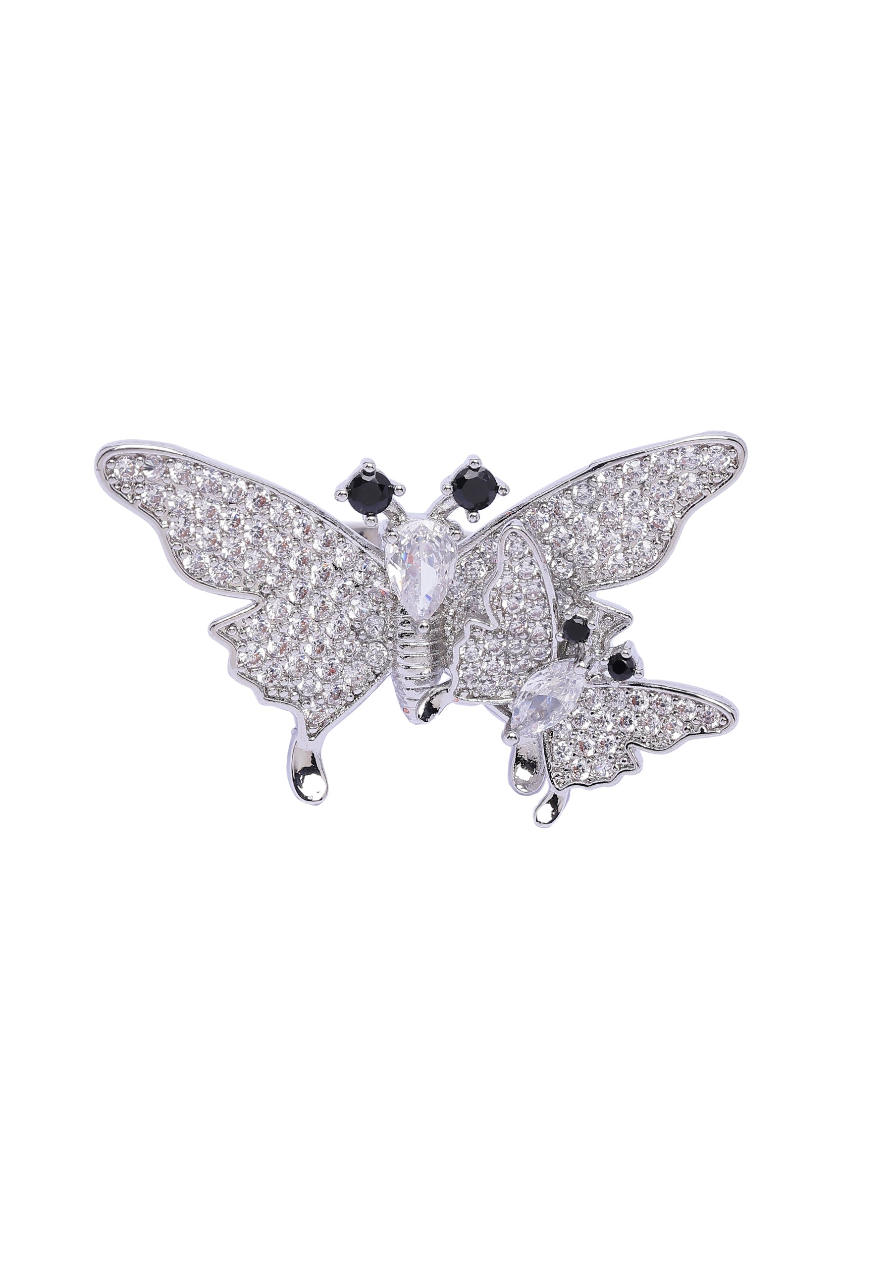 Silver Cute Flutter Ring