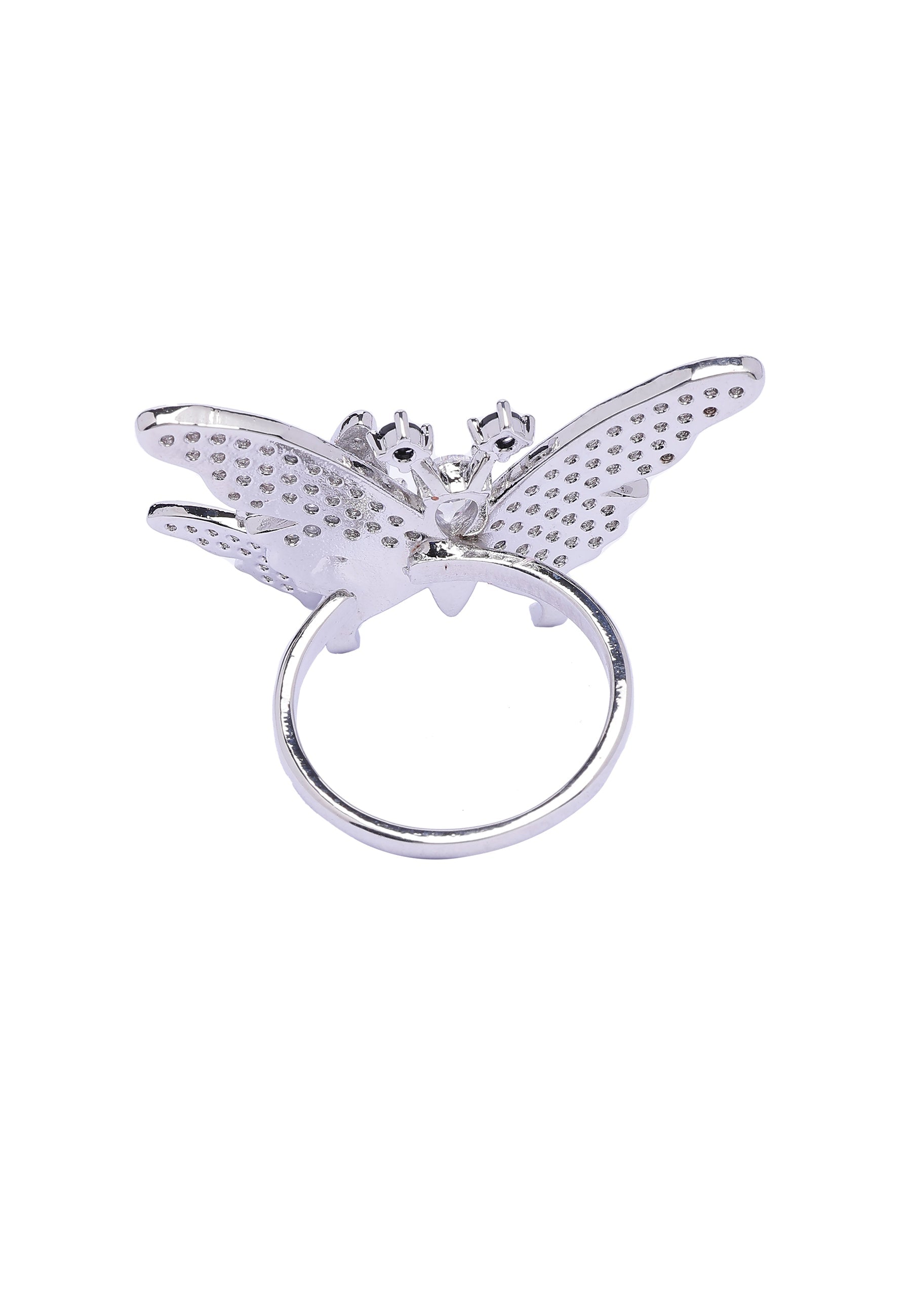 Silver Cute Flutter Ring
