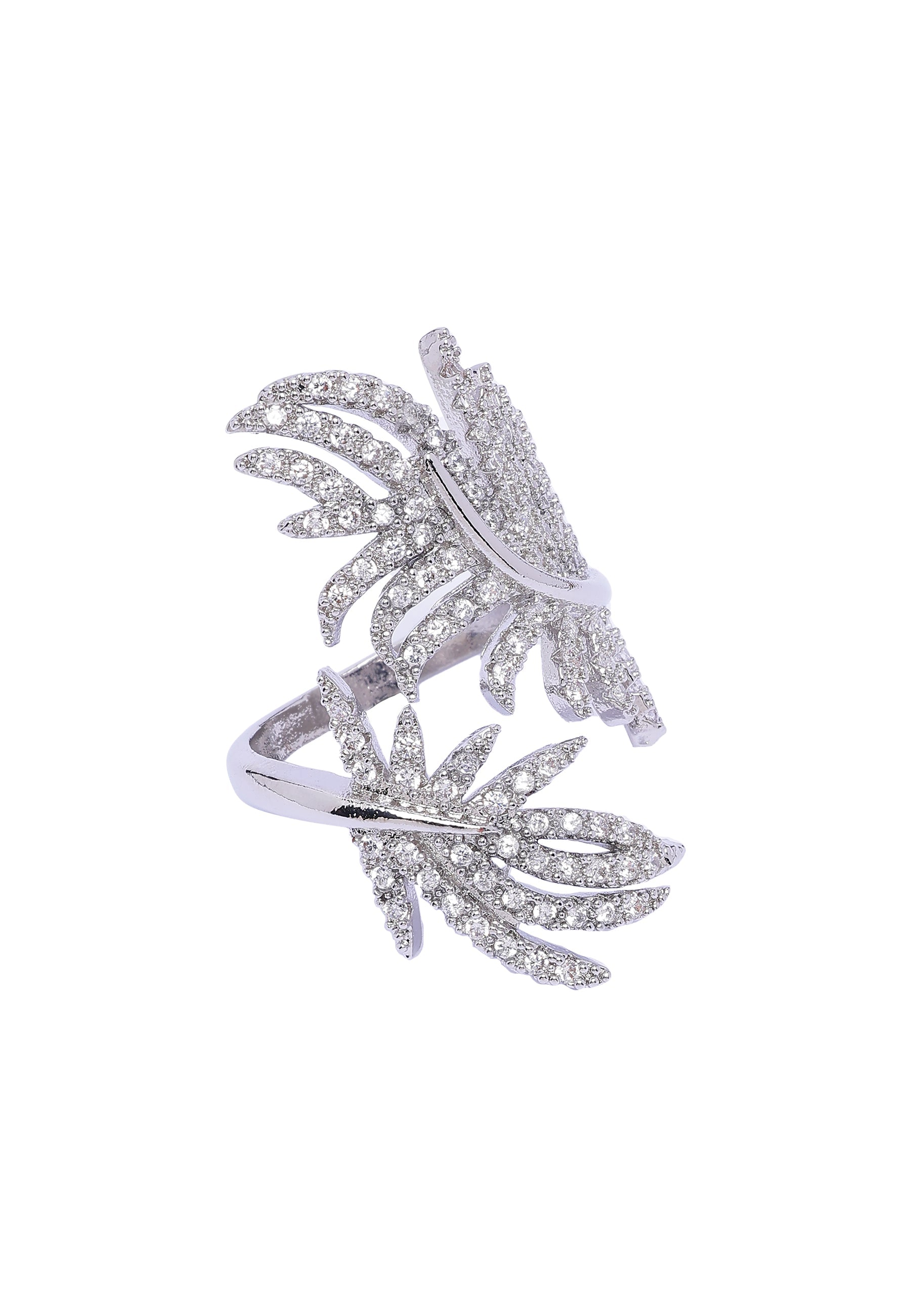 Silver Feathered Ring