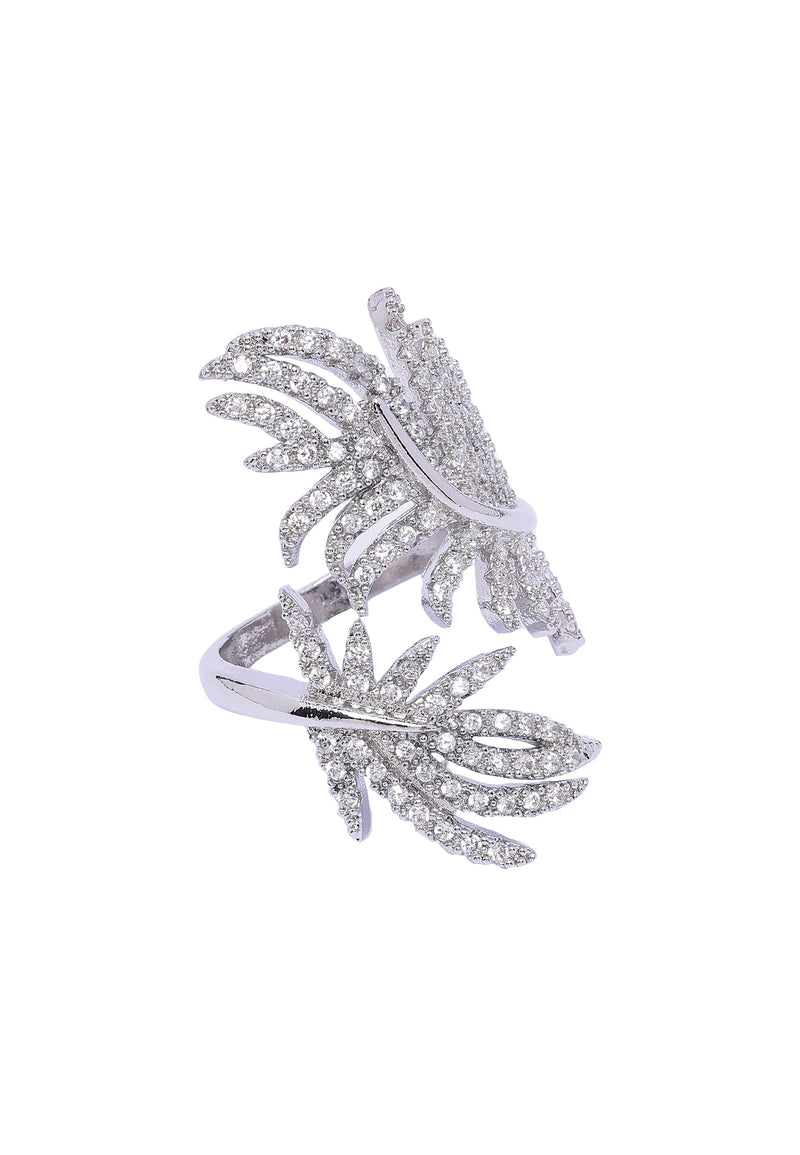 Silver Feathered Ring