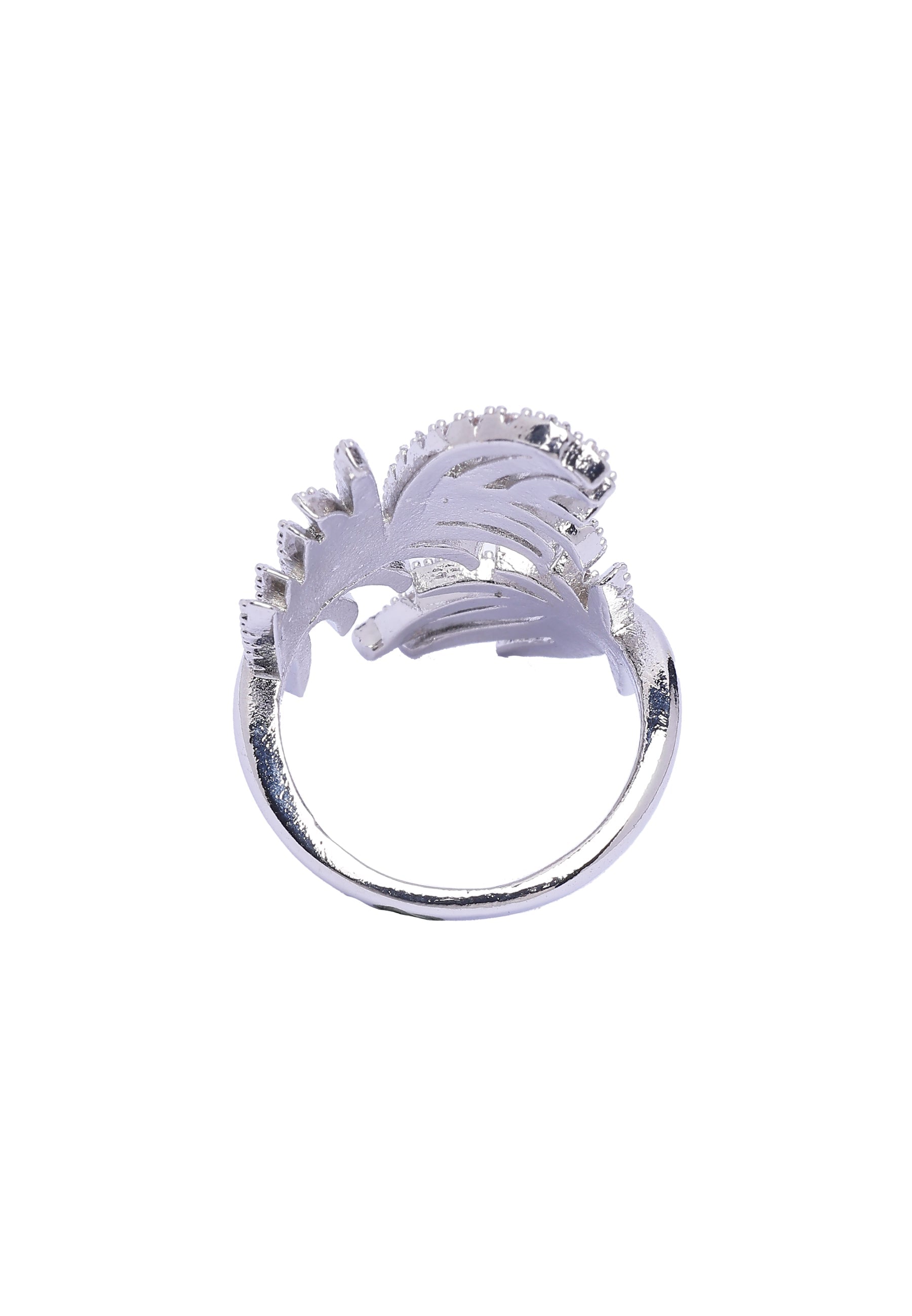 Silver Feathered Ring