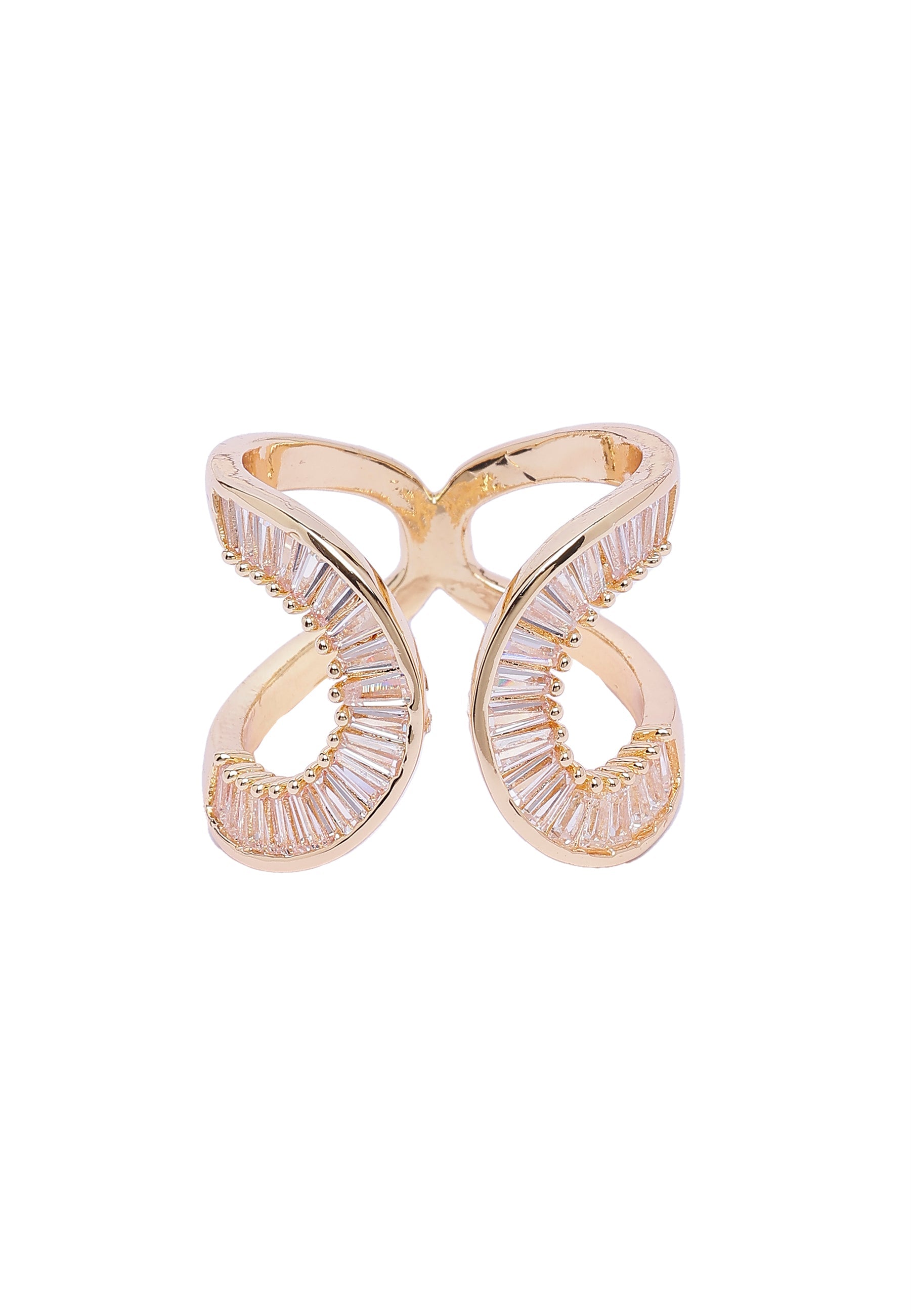Golden Crescent Glam ring