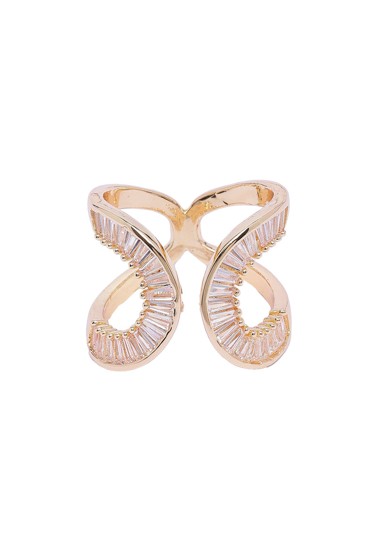 Golden Crescent Glam ring
