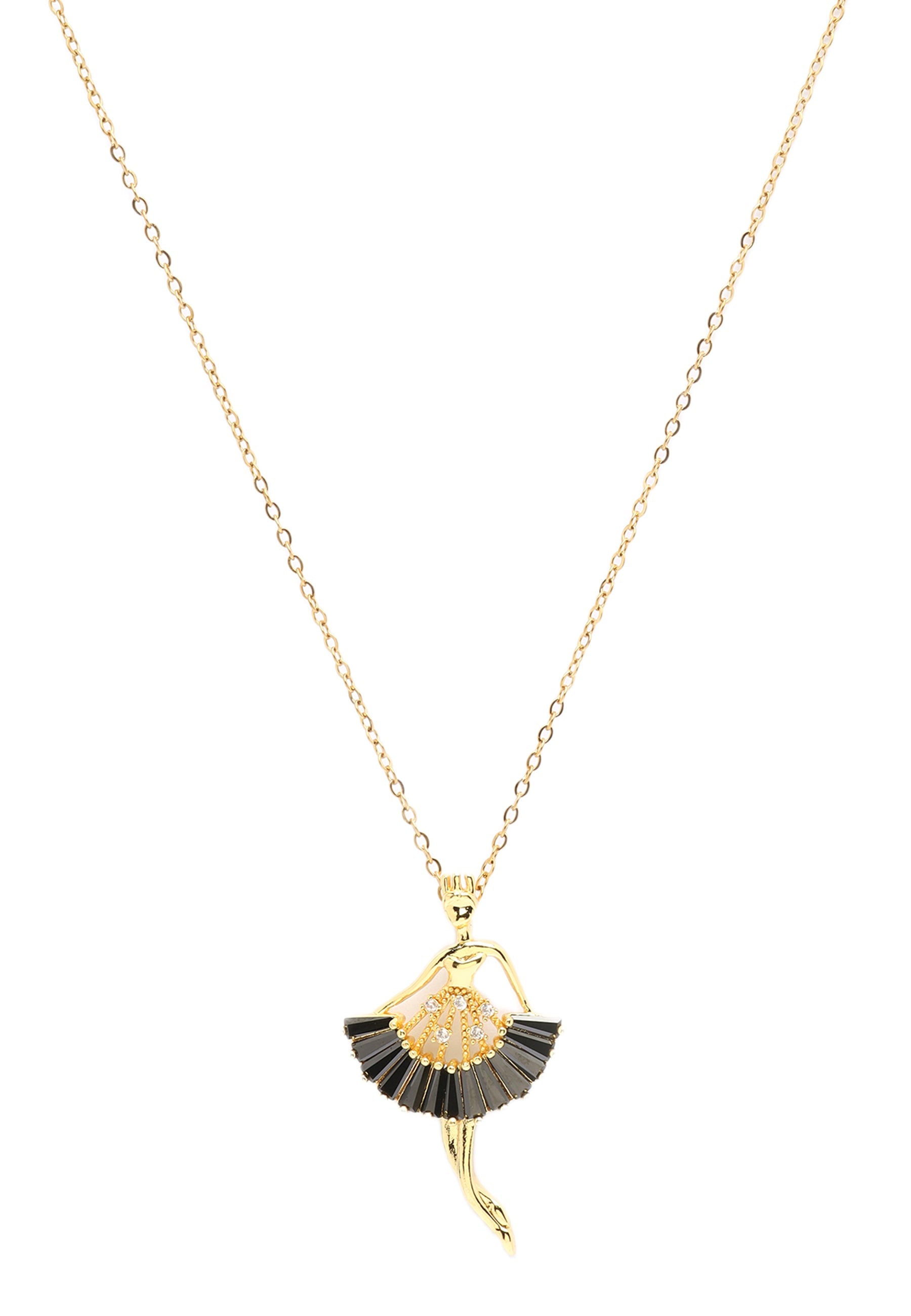 Golden Ballerina Grace Pendant