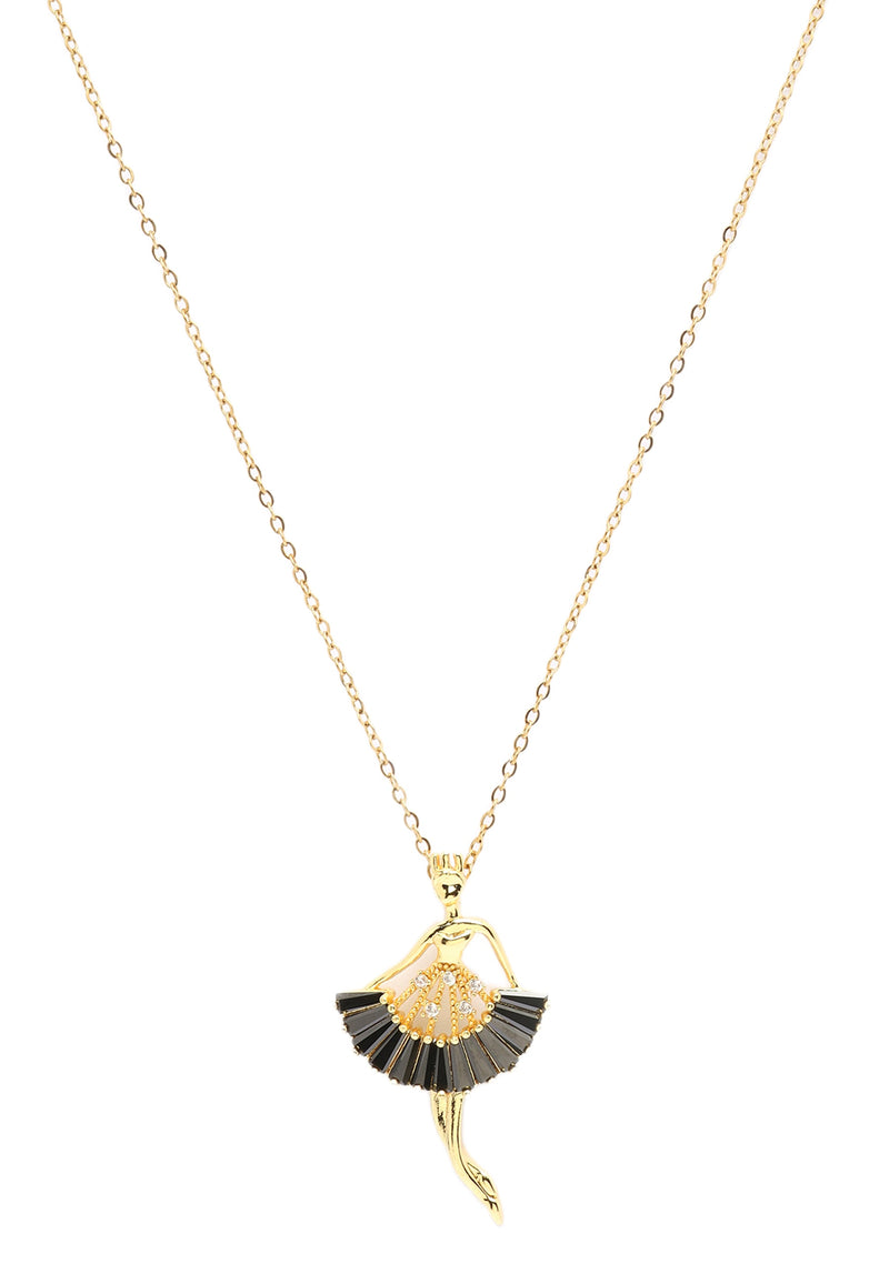 Golden Ballerina Grace Pendant