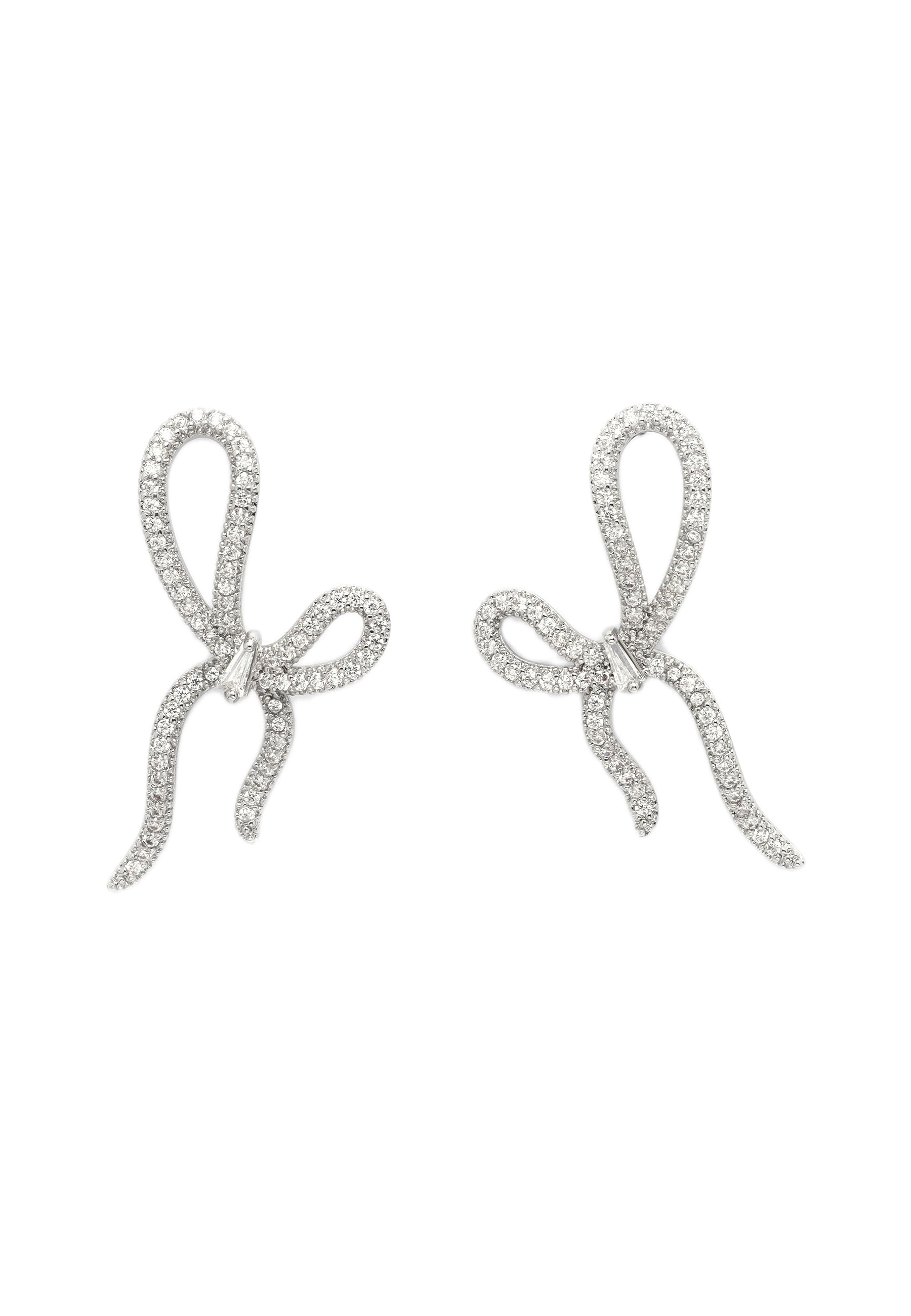 Twinkling Bow Earrings and Necklace Set