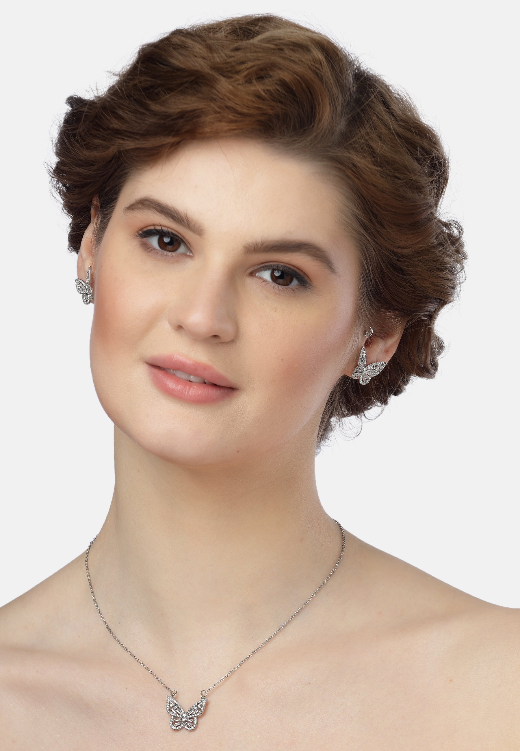 Whimsy Butterfly Earrings and Necklace Set