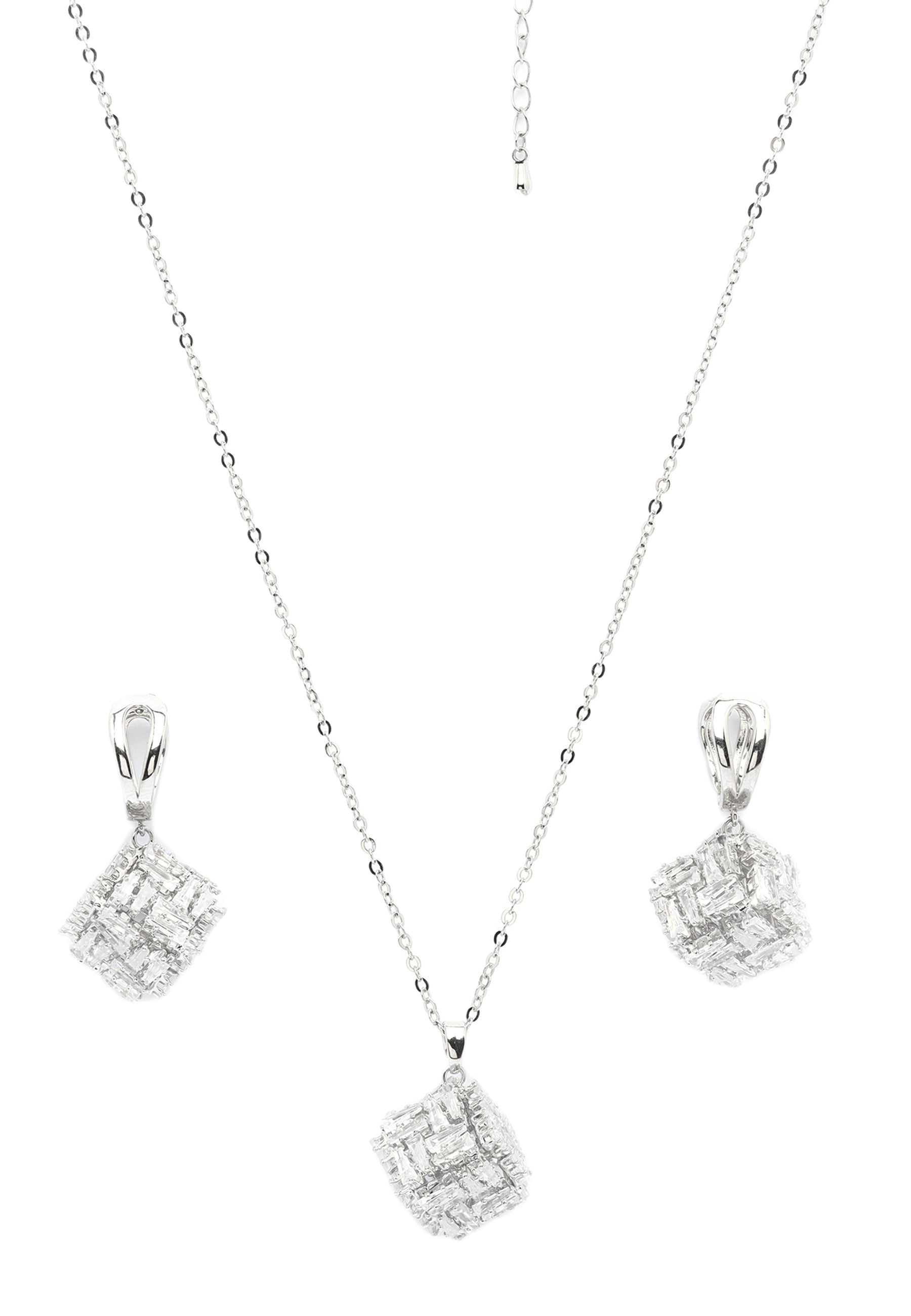 Glittering Symphony Necklace and Earrings Set