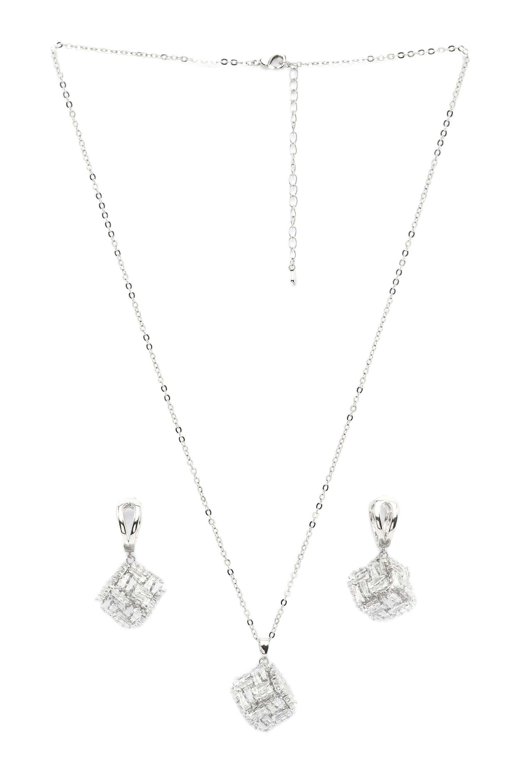 Glittering Symphony Necklace and Earrings Set