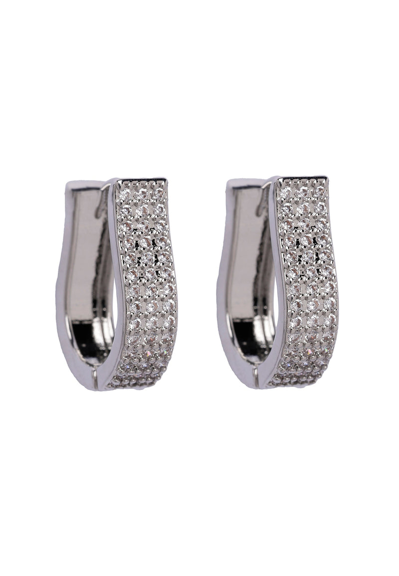 Radiant Rectangle Hoop Earrings