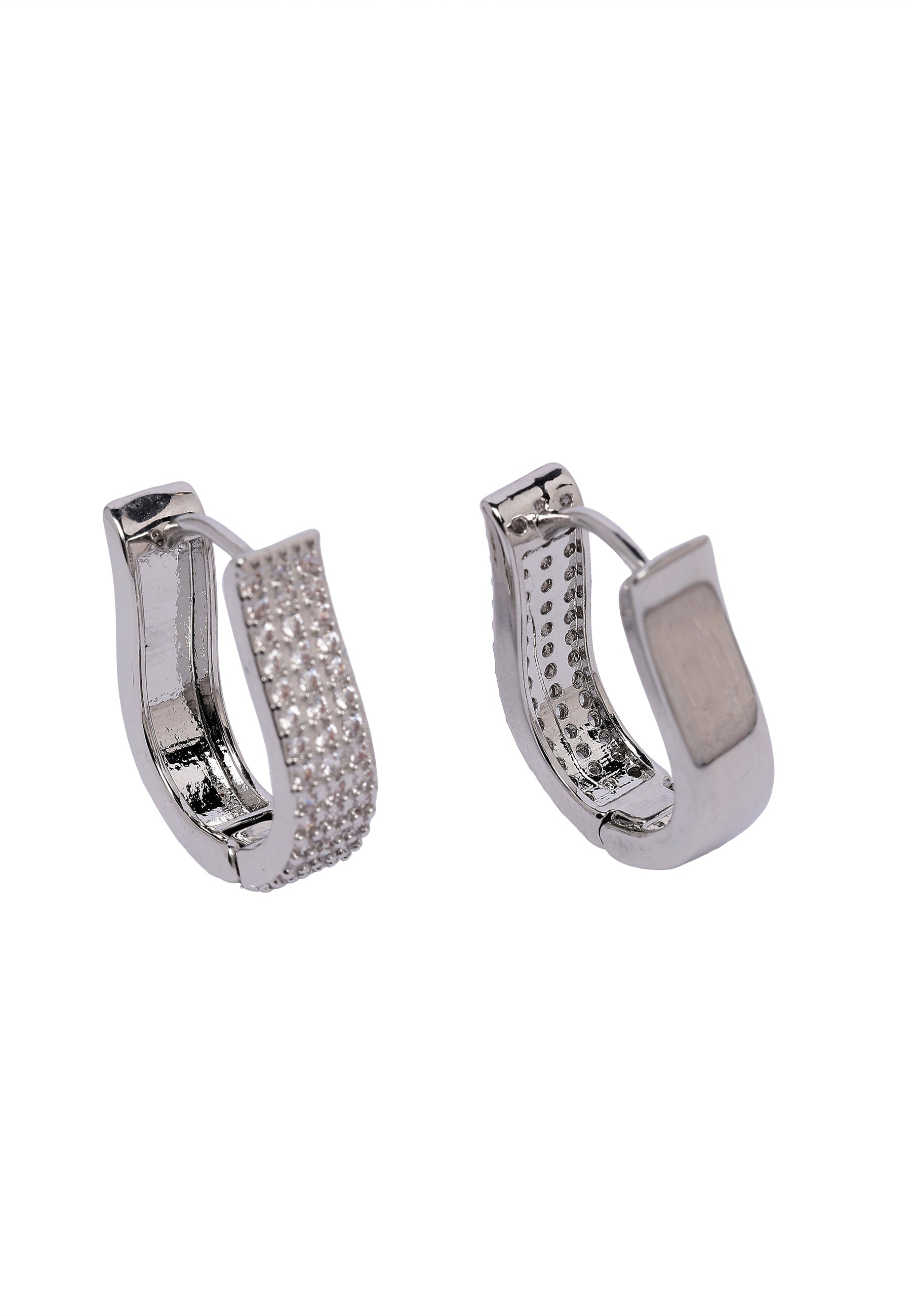 Radiant Rectangle Hoop Earrings