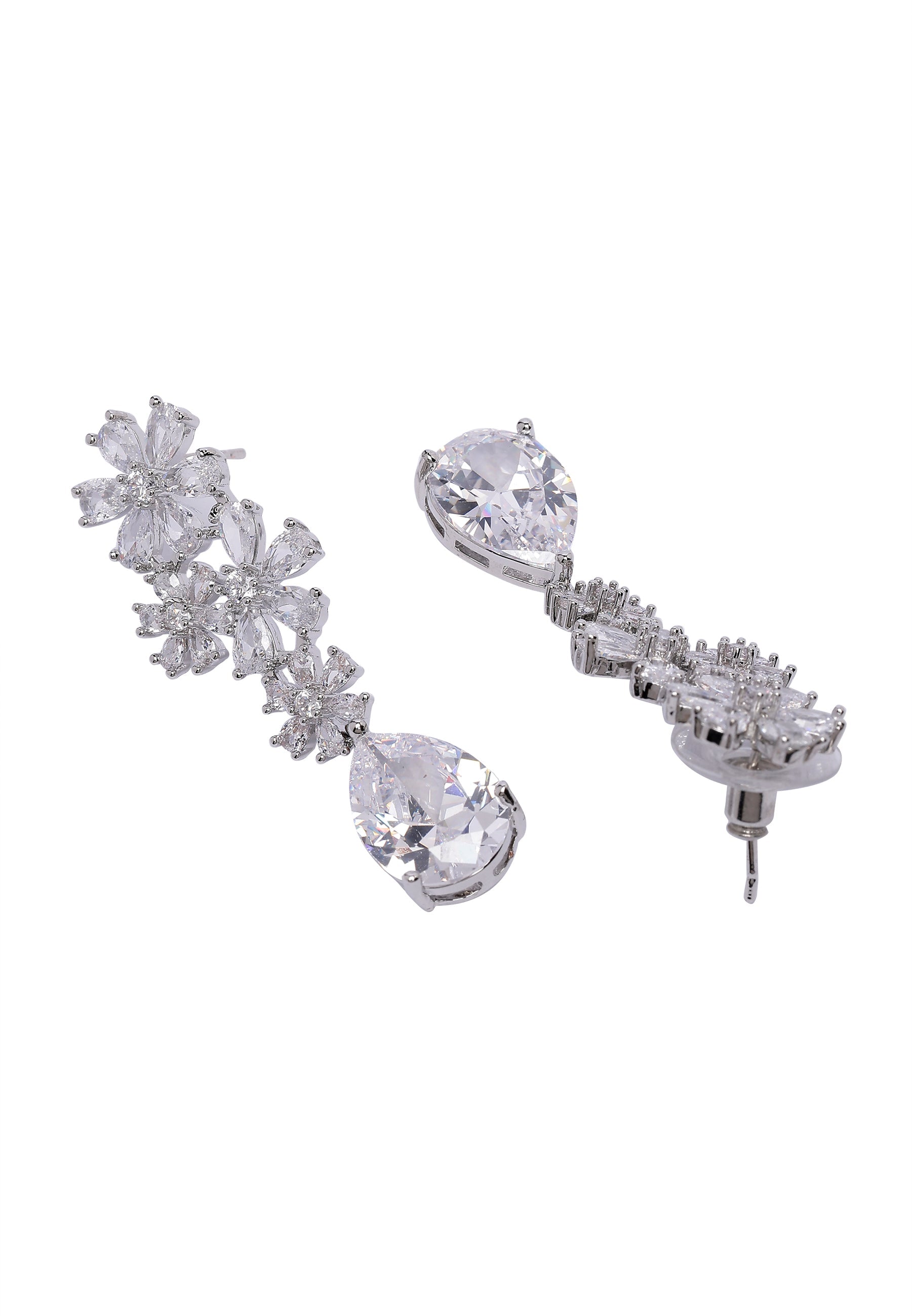 Elegant Floral Drop Earrings