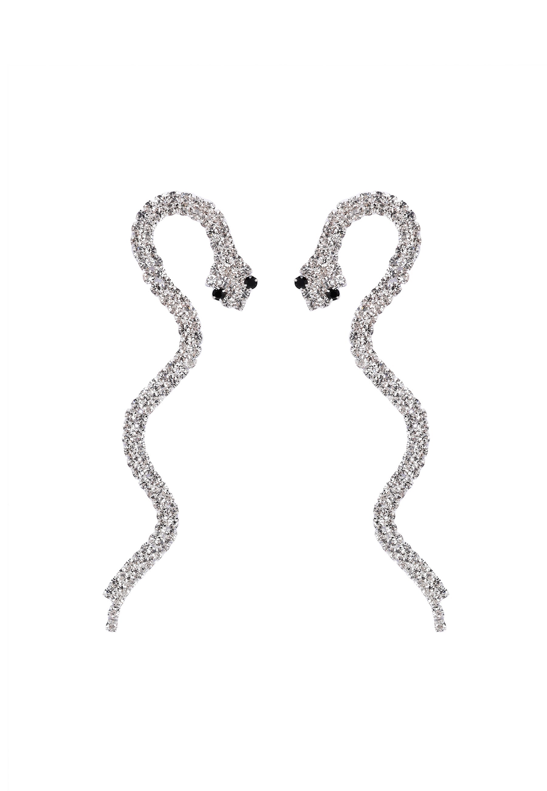 Slithering Serpent Long Earrings