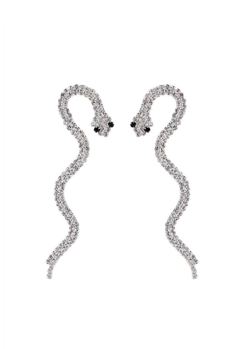 Slithering Serpent Long Earrings